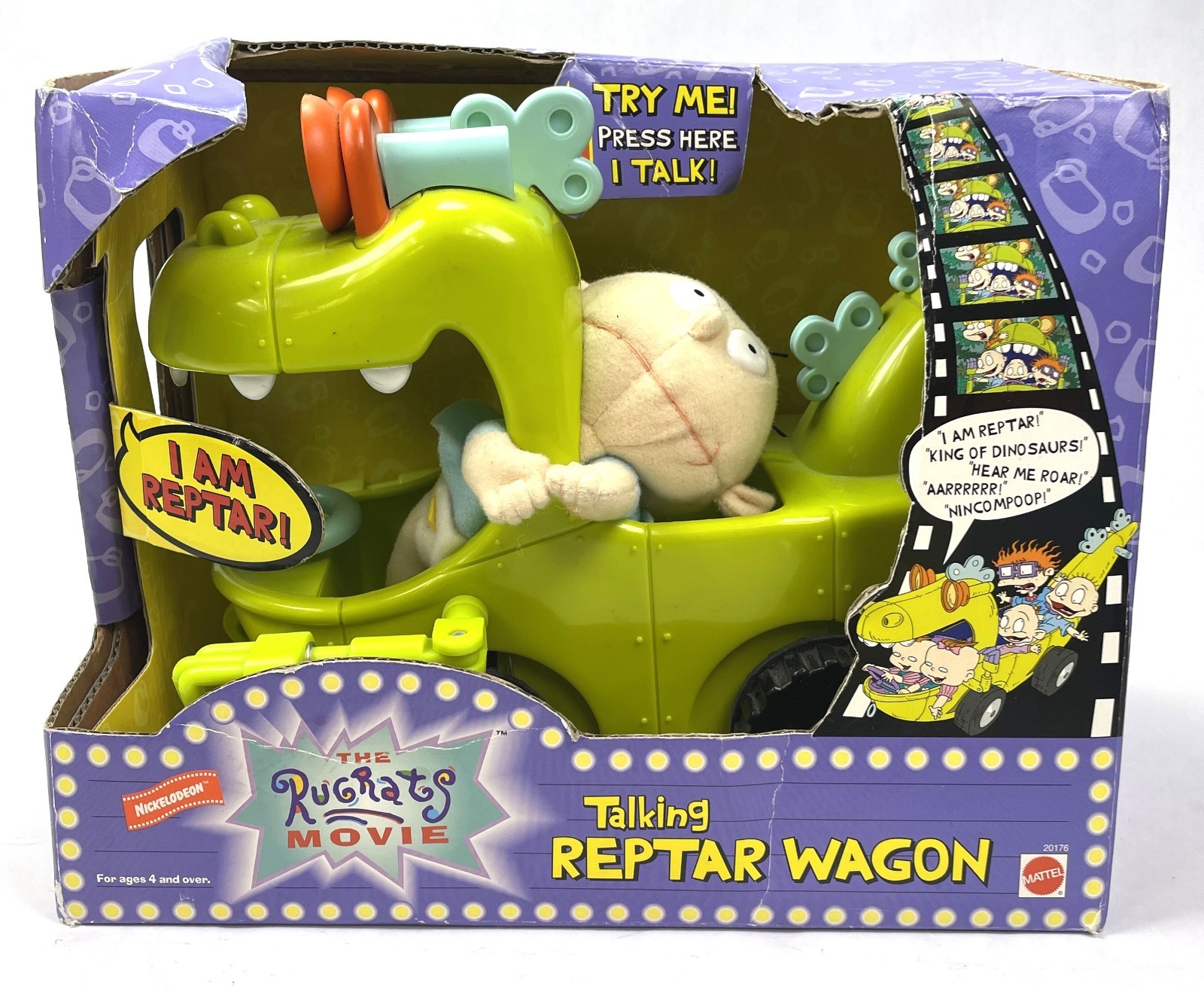 Nickelodeon Rugrats Movie Talking Reptar Wagon 1998 New NIB Nickelodeon Rugrats Movie Talking Reptar Wagon 1998 New NIB