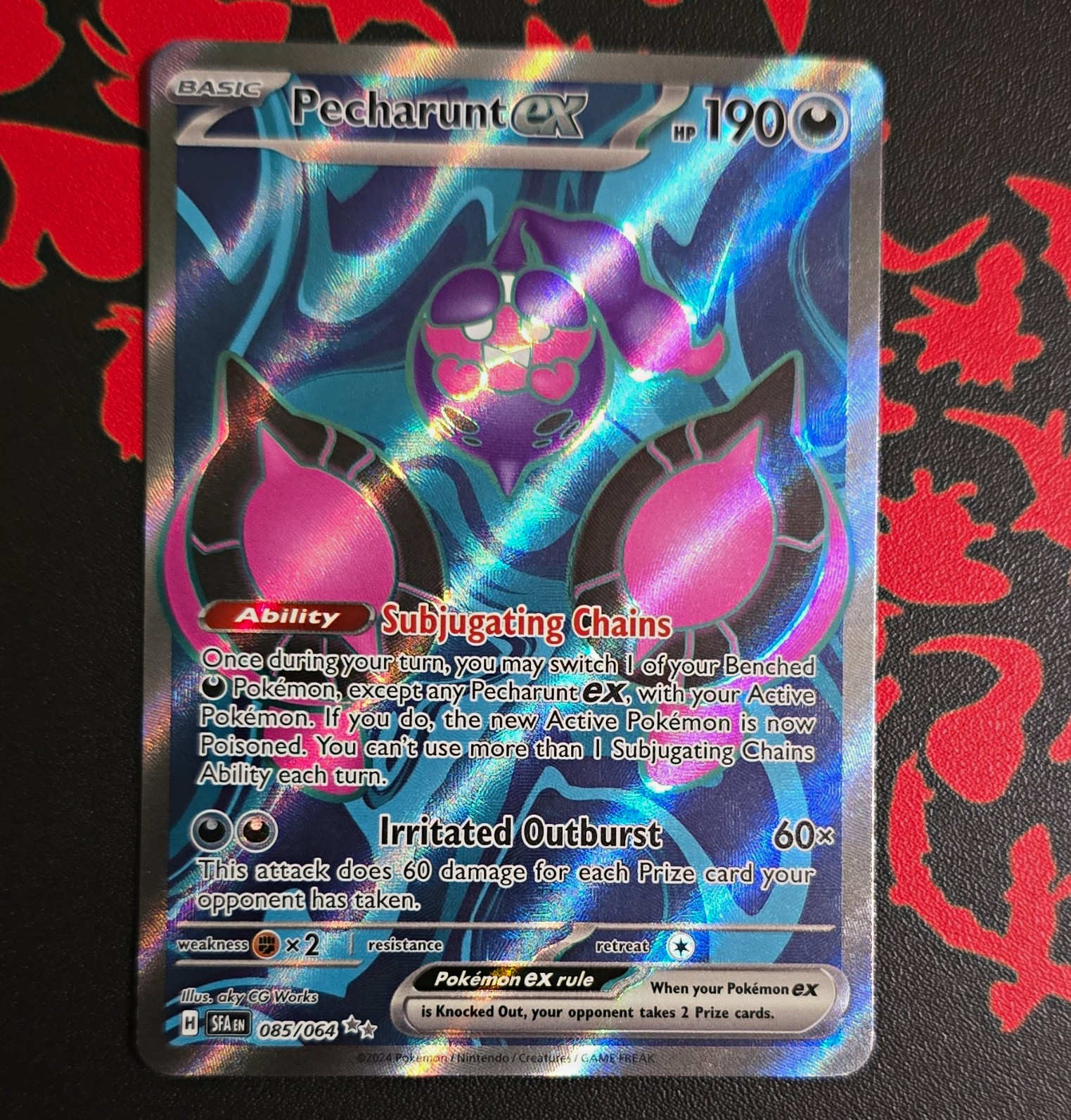 Pokemon TCG Pecharunt ex 085/064 SV Shrouded Fable Ultra Rare Full Art Holo Pokemon TCG Pecharunt ex 085/064 SV Shrouded Fable Ultra Rare Full Art Holo