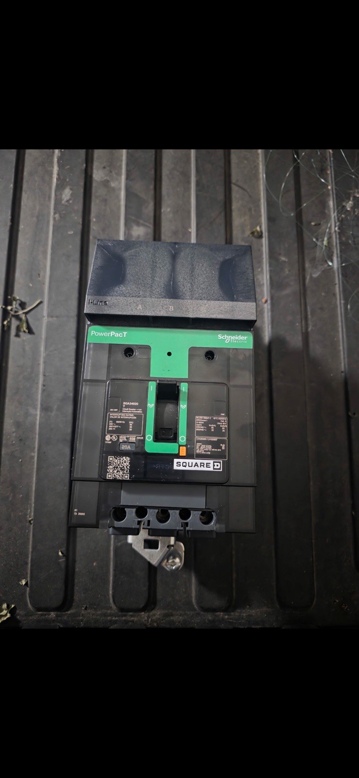 Square D BGA34020Y 20A 3-Pole Circuit Breaker