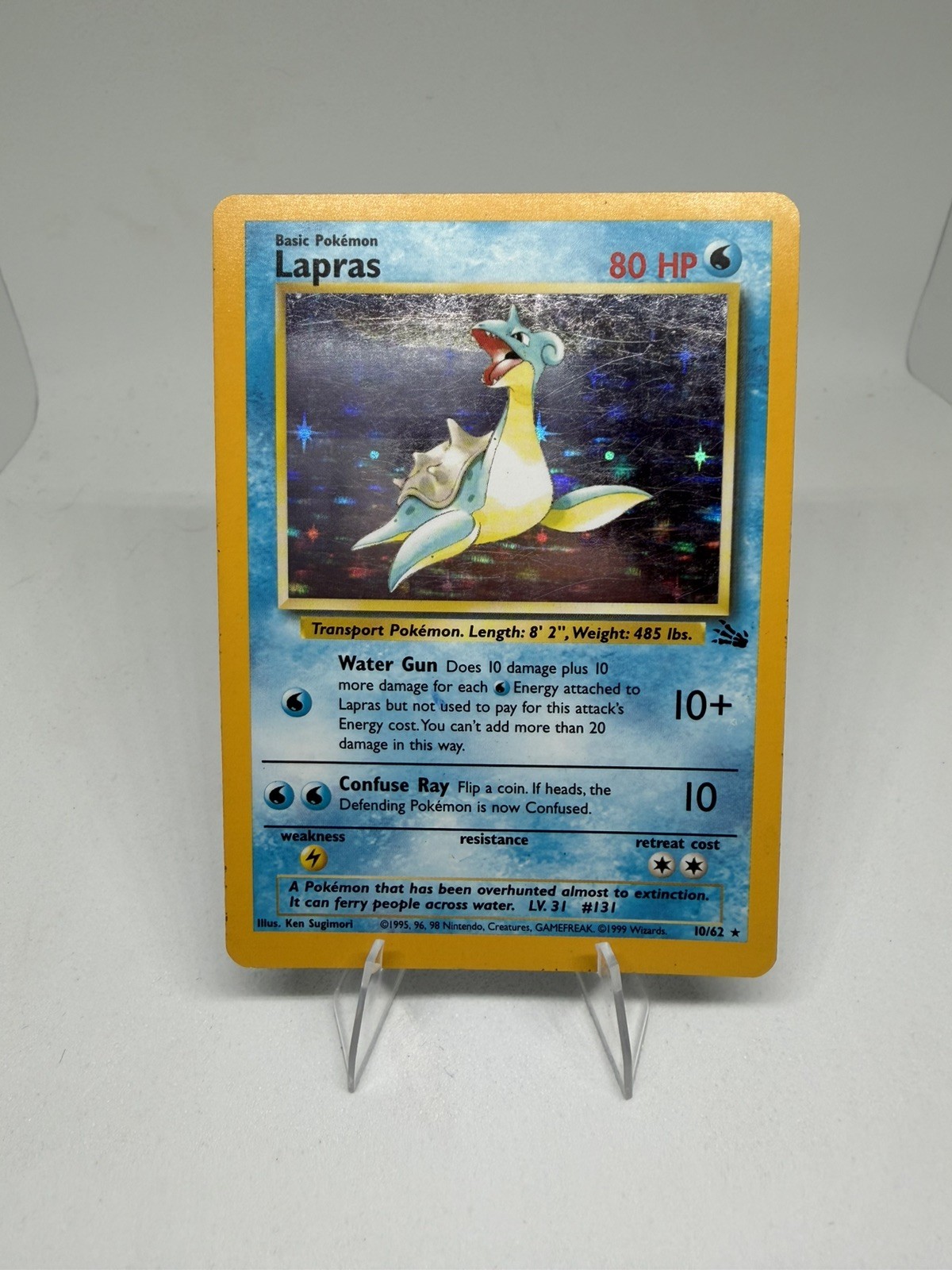 Wizards of the Coast Pokemon TCG Lapras Fossil Holo Rare 10/62 80HP EN Wizards of the Coast Pokemon TCG Lapras Fossil Holo Rare 10/62 80HP EN