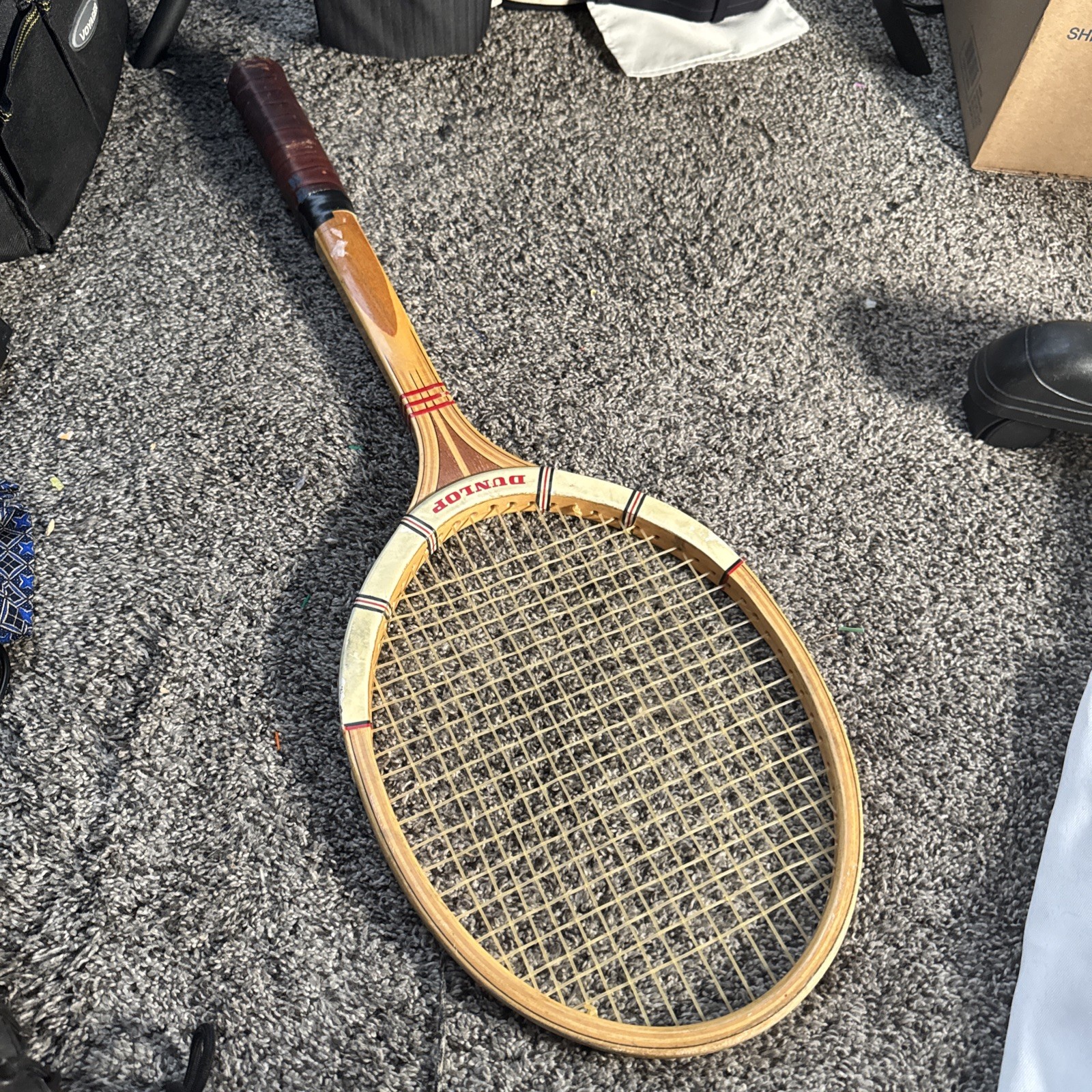 Vintage Dunlop Maxply McEnroe Wood Tennis Racket Made in England 4 5/8 Light Vintage Dunlop Maxply McEnroe Wood Tennis Racket Made in England 4 5/8 Light