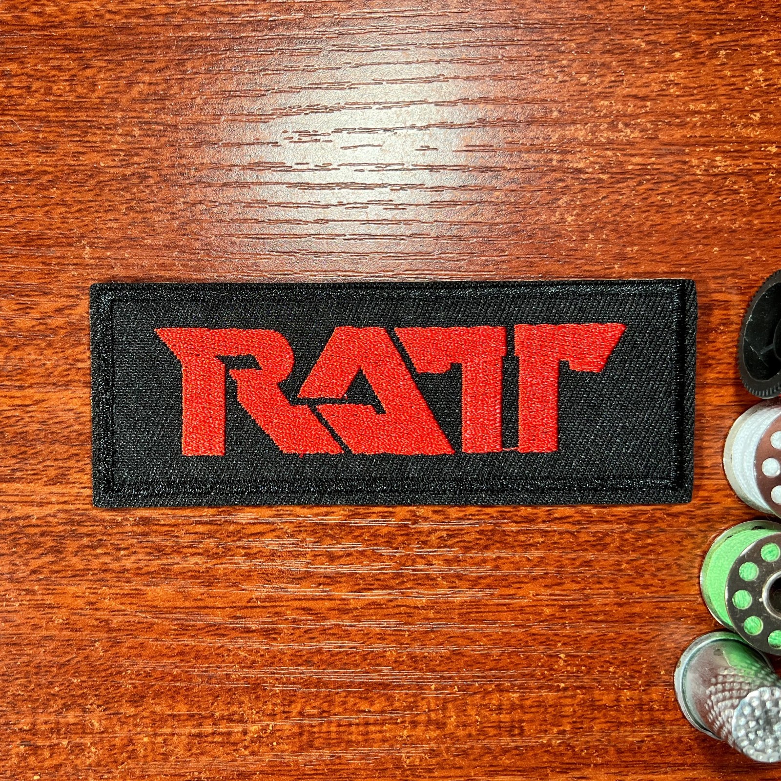 Ratt Band Patch 80s Heavy Glam Metal Hard Rock Music Embroidered Iron On 1.5x4\ Ratt Band Patch 80s Heavy Glam Metal Hard Rock Music Embroidered Iron On 1.5x4\