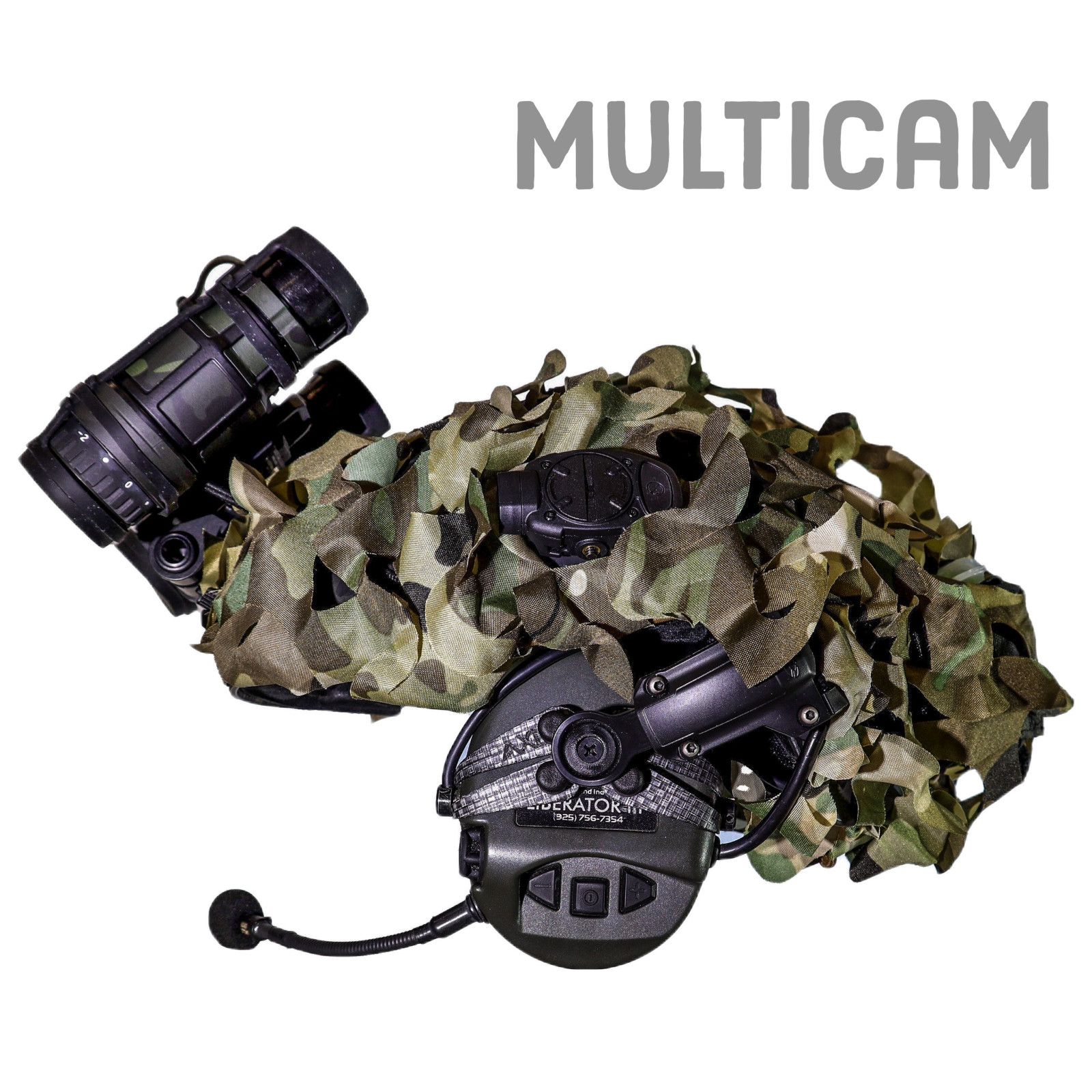 High Cut Helmet Scrim Cover Ghillie - Multicam