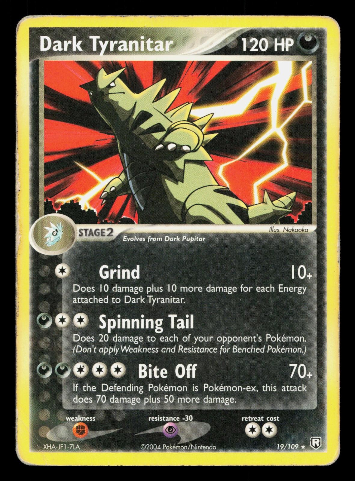 DARK TYRANITAR 19/109 RARE TEAM ROCKET RETURNS POKEMON HP