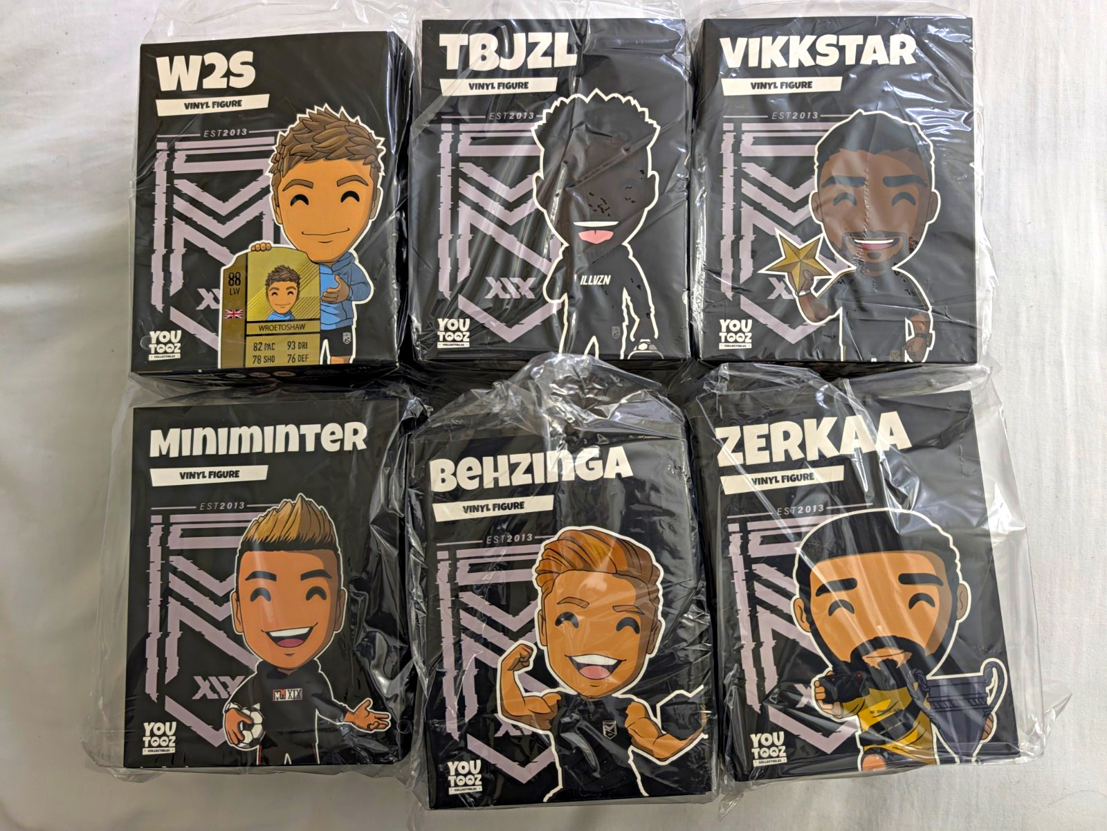 Youtooz Sidemen Vinyl Figure Mixed Lot 6-Pack W2S TBJZL Vikkstar Miniminter
