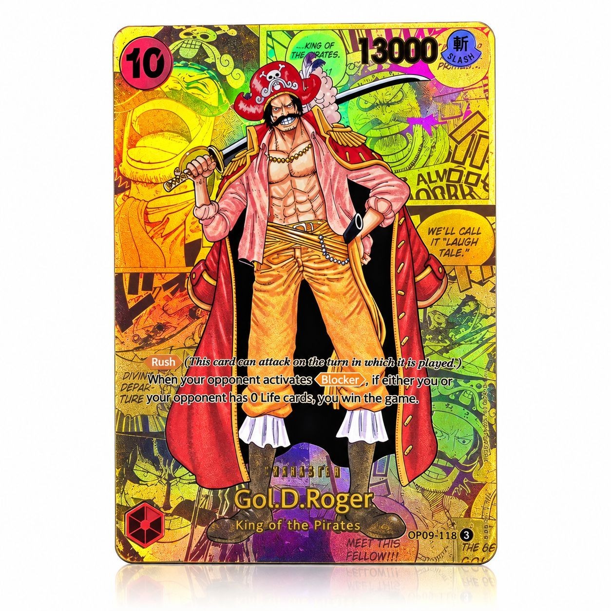 Gol D. Roger OP09-118 One Piece Card Gold Foil Holographic 13000 Power TCG