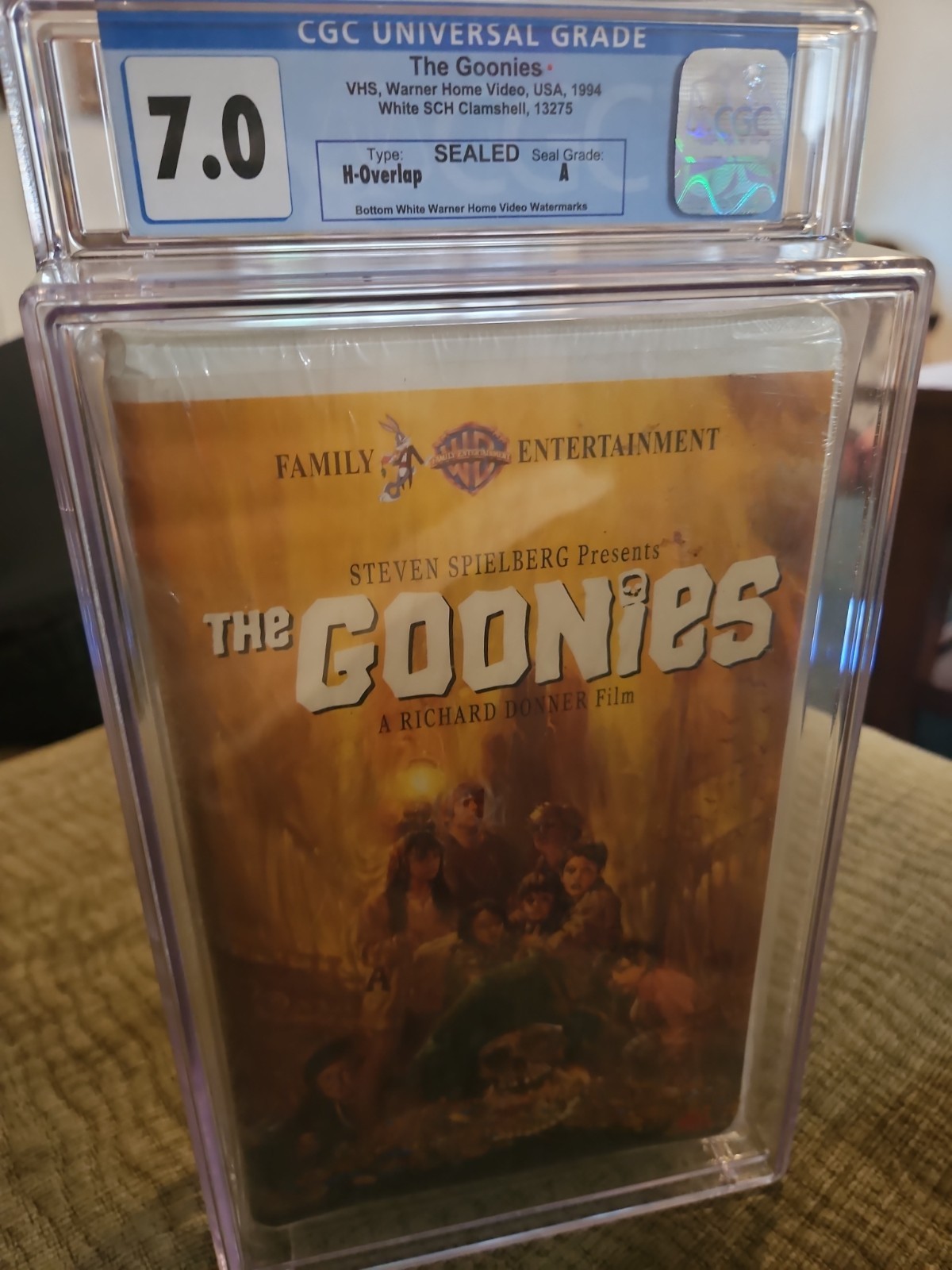 The Goonies (VHS-1994) Warner Home Video, CGC Graded (7 A)  SEALED NEW