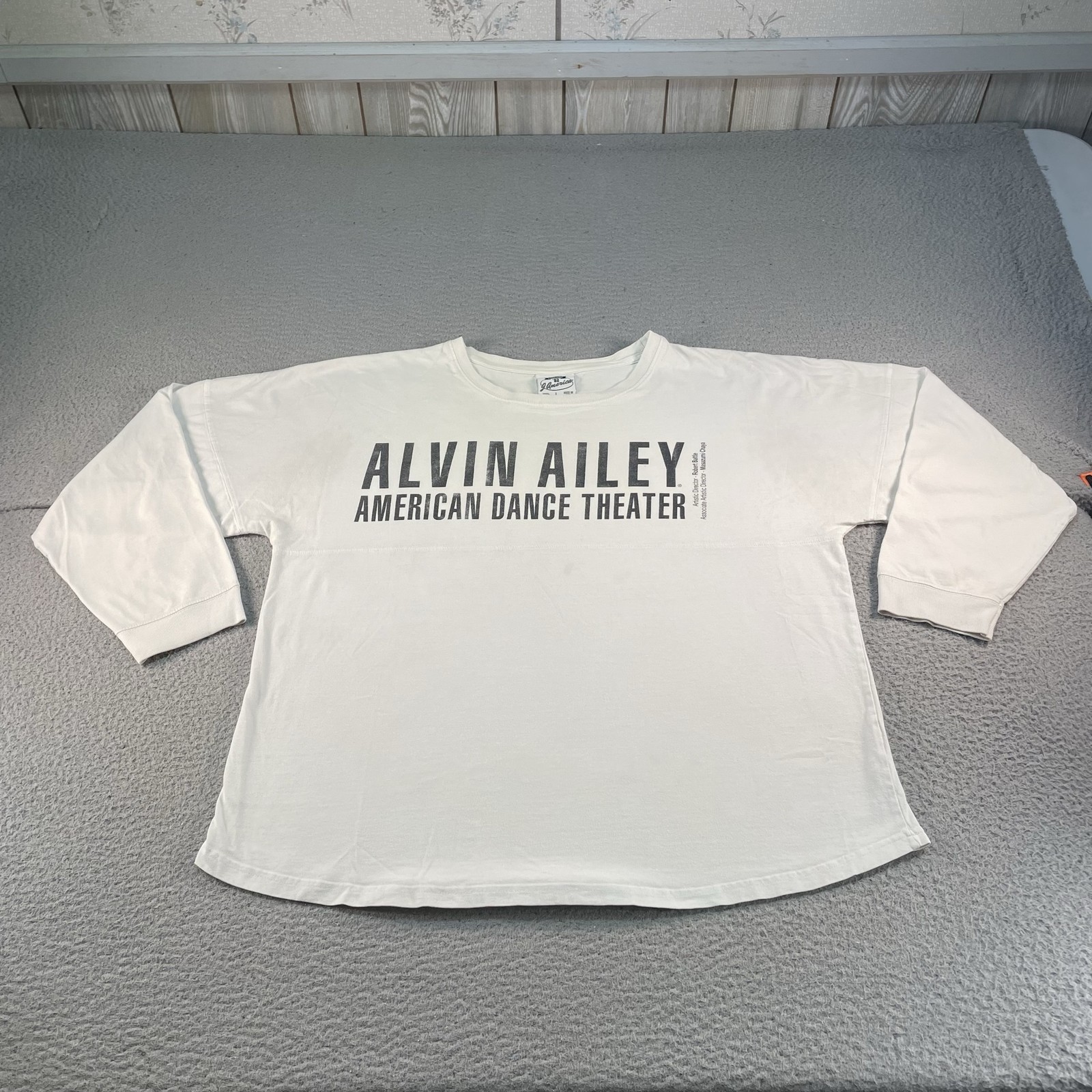 Vintage Alvin Ailey Shirt Mens Large White American Dance Theater Ballet Dancer