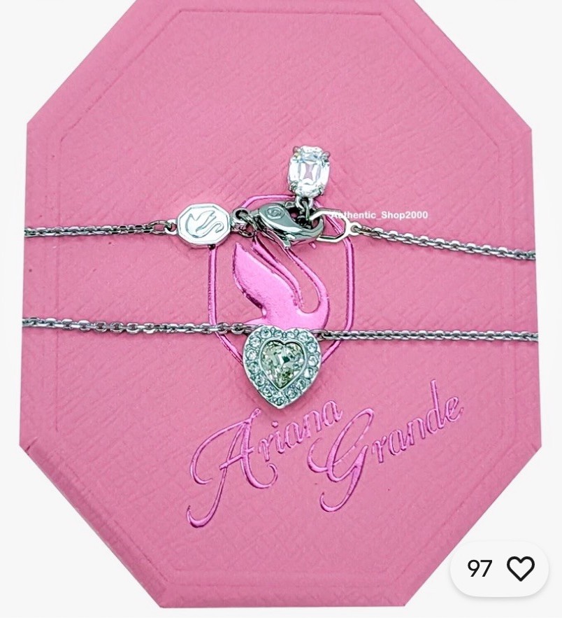 NEW 100% Authentic  Ariana Grande x Swarovski pendant Heart necklace gift box