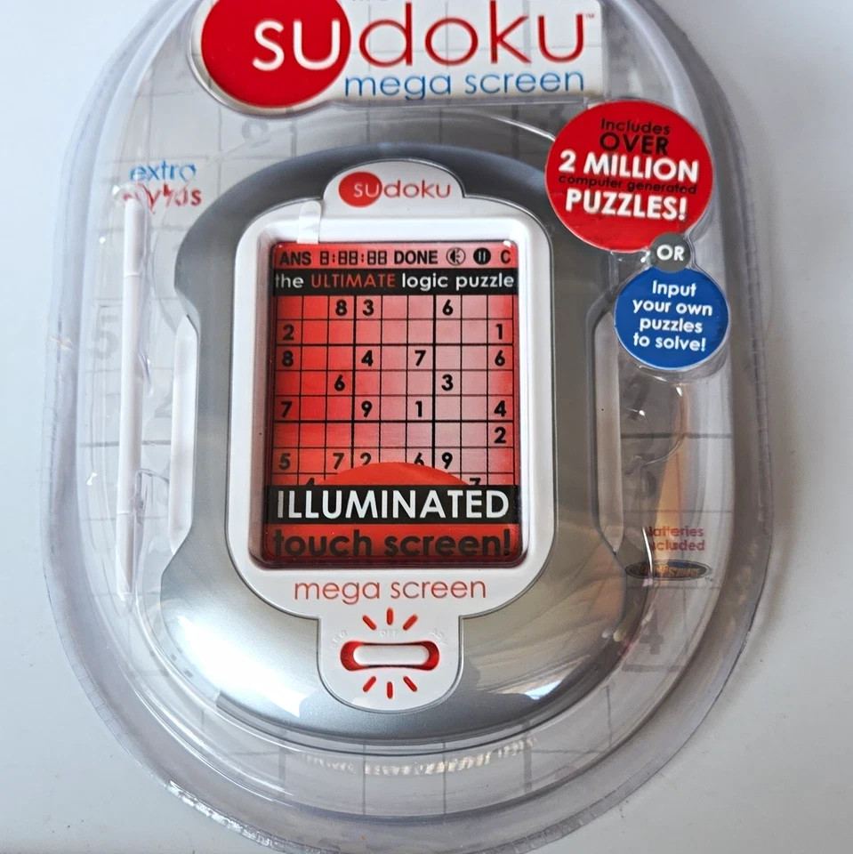 Techno Source Illuminated Sudoku Mega Screen Handheld Game 8+ 20720 - NEW SEALED