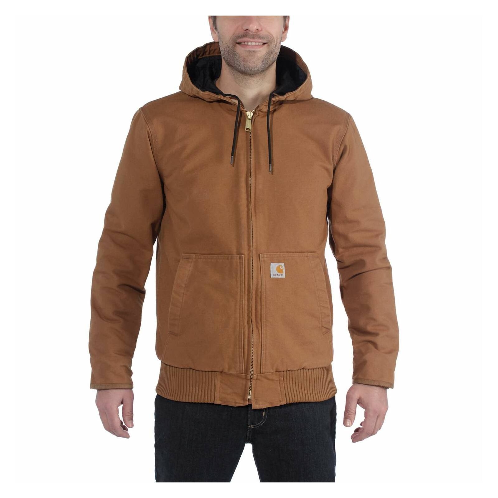 Carhartt Washed Duck Active Jac Insulated Hooded Work Jacket Mens / Full Size