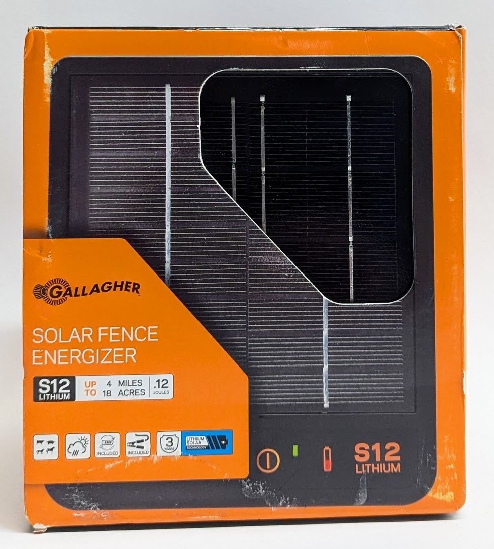 Gallagher S12 Lithium Solar Electric Fence Energizer Charger #G349414