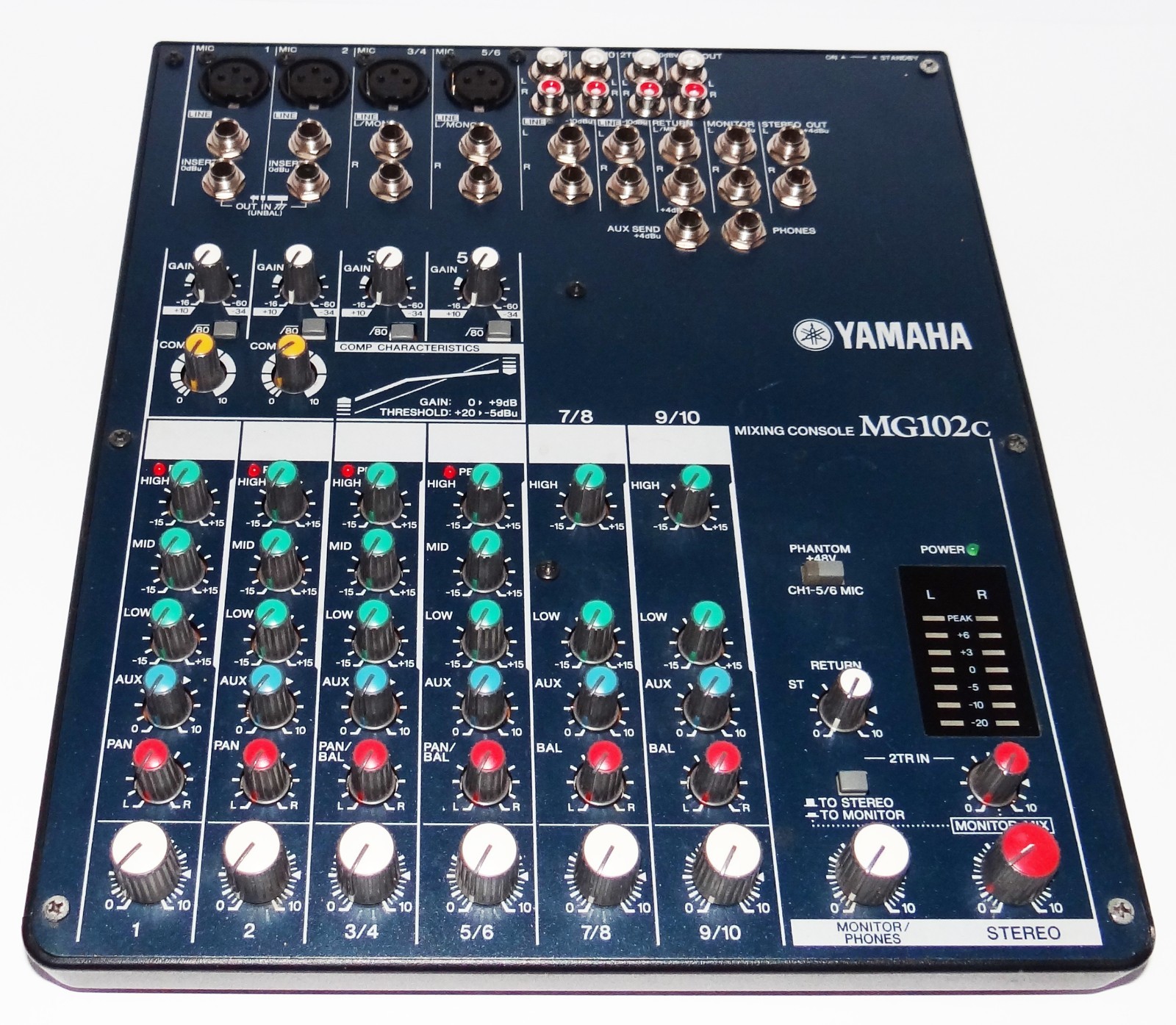 Yamaha MG102c 10 Channel Stereo Mixing Console Tested No Power Cord Yamaha MG102c 10 Channel Stereo Mixing Console Tested No Power Cord