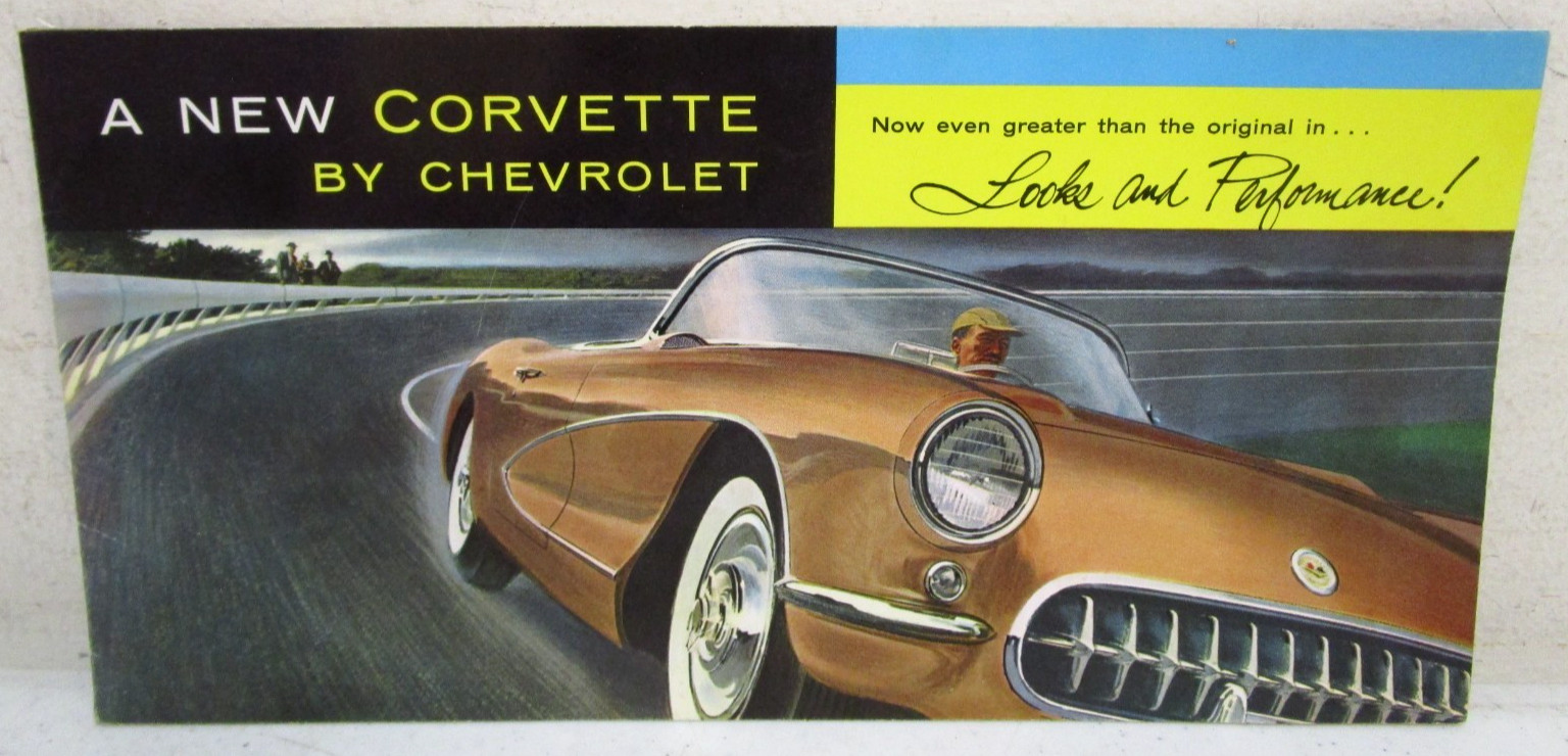 VINTAGE 1956 CHEVROLET CORVETTE DEALER SALES BROCHURE