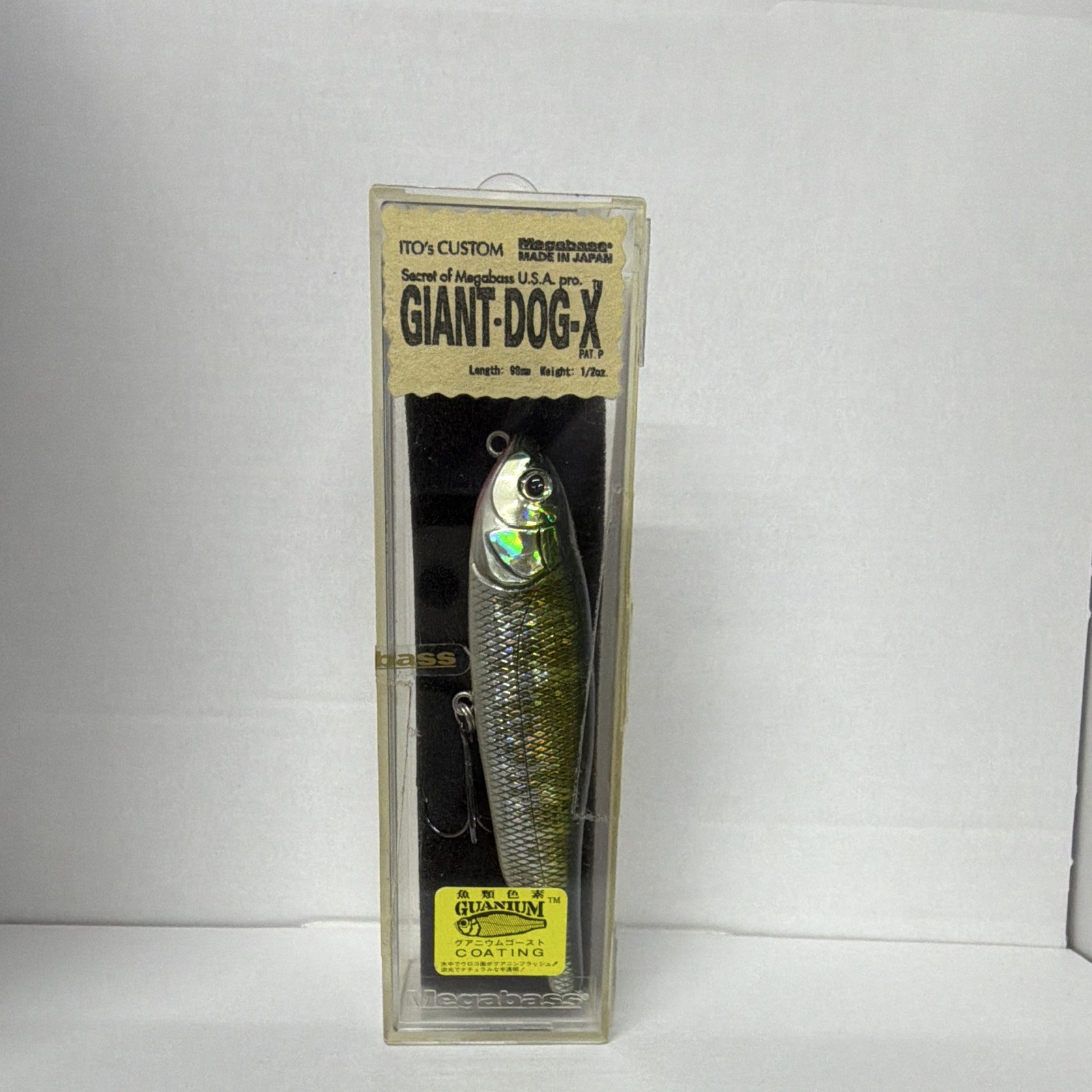 Megabass Giant-Dog-X Vintage Topwater Lure 1998 Original Coffin Box