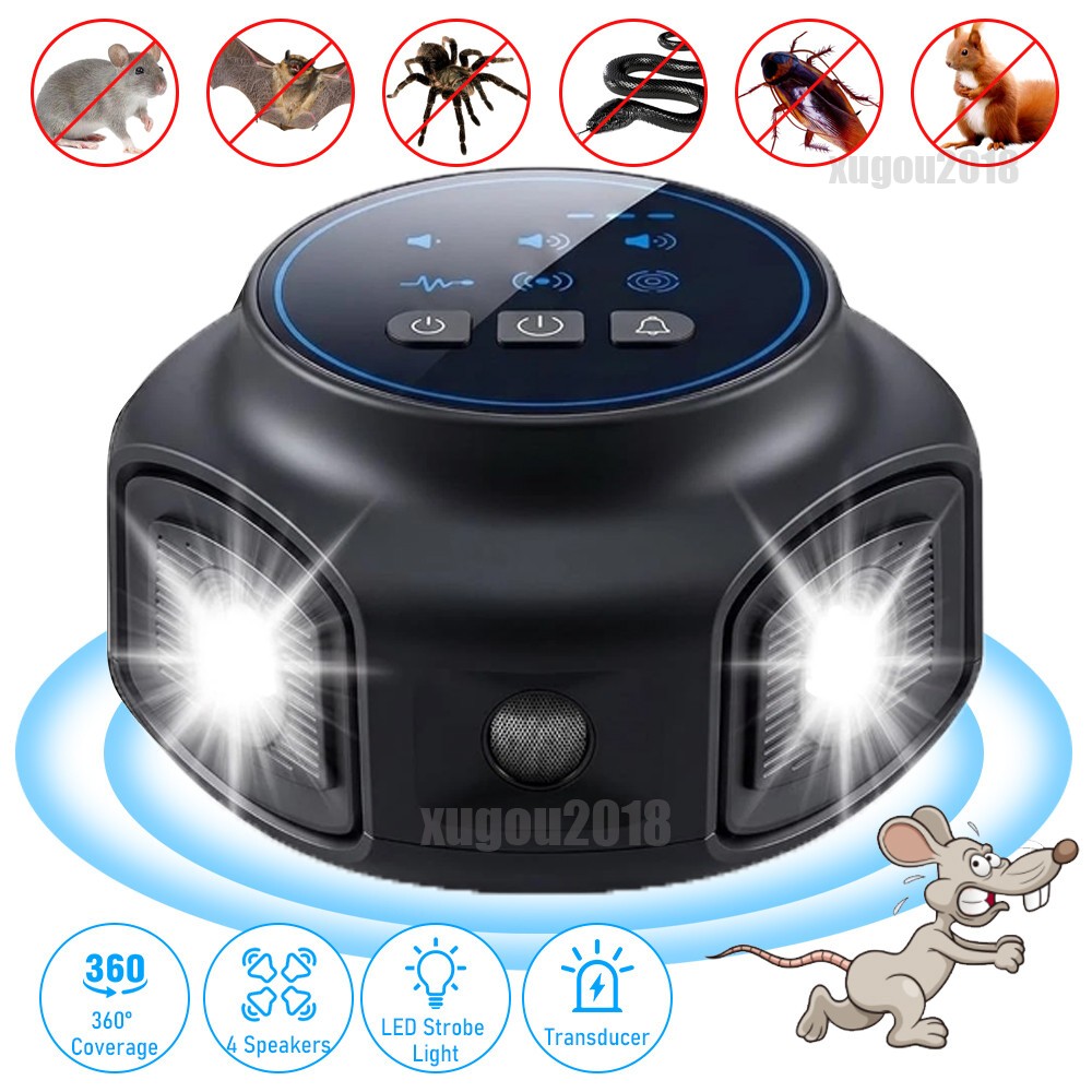 4-in-1 Ultrasonic Rodent Repellent Pest Repeller Mouse Blocker Rat Deterrent