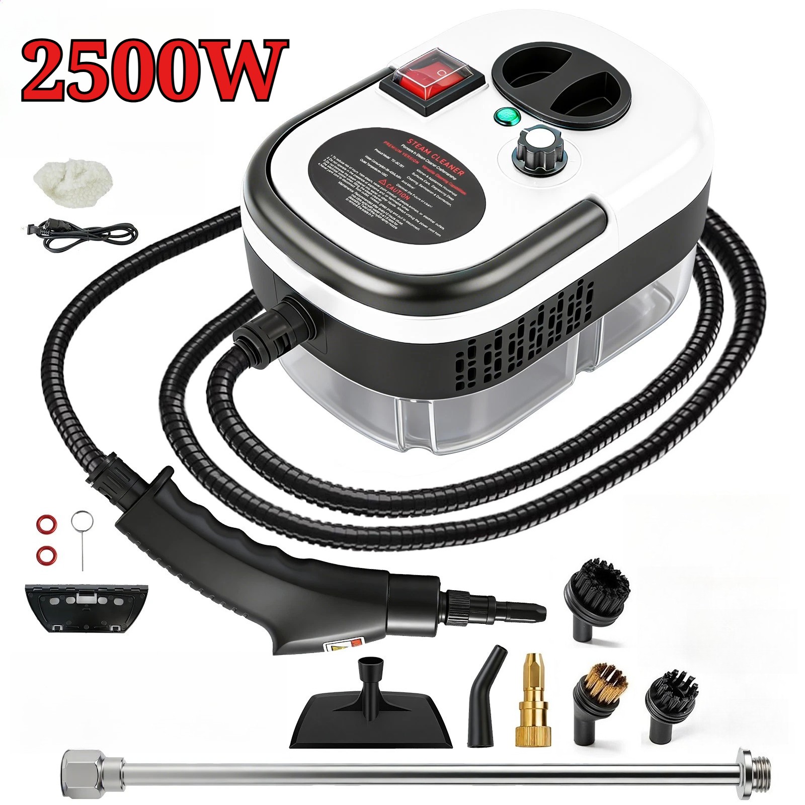 2500W Handheld Steam Cleaner Car Detailing Vehicle Washer Cleaning Machine