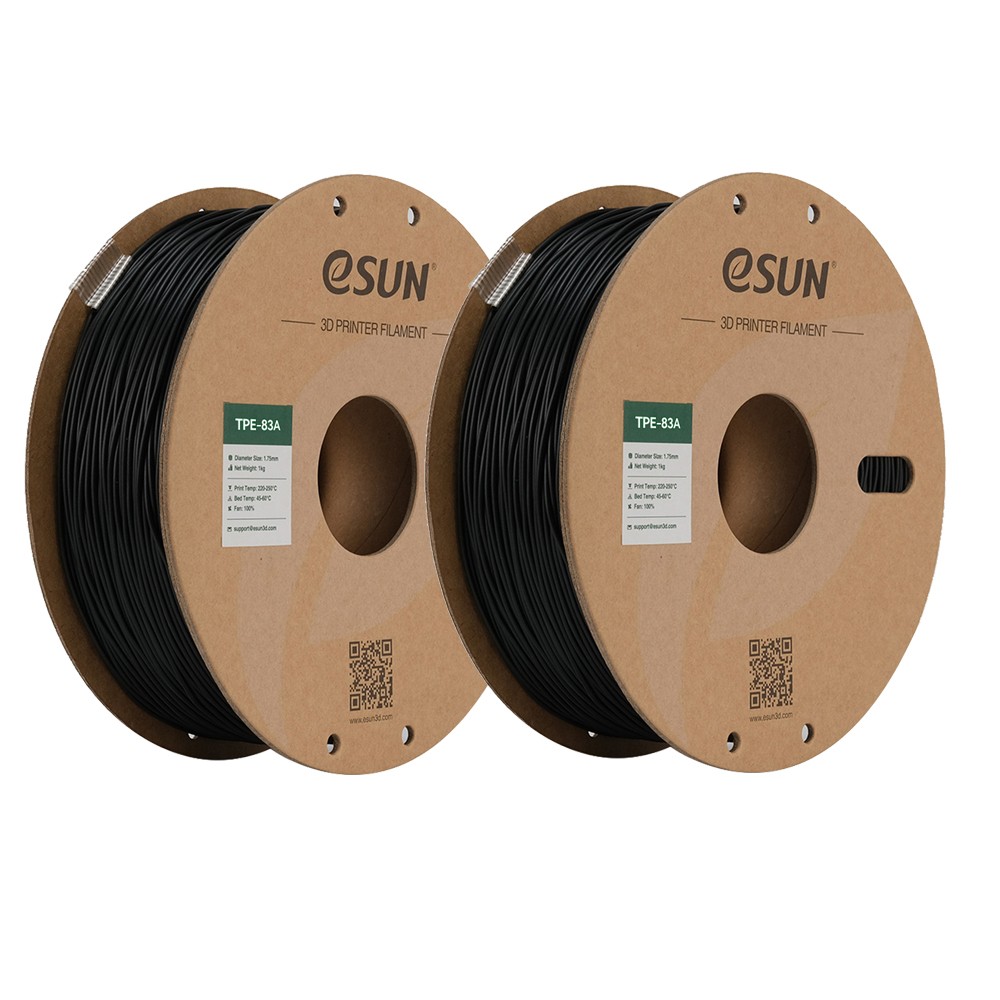 2/4/10KG eSUN TPE-83A 3D Printer Filament Flexible TPE Filament 1.75mm Black Lot