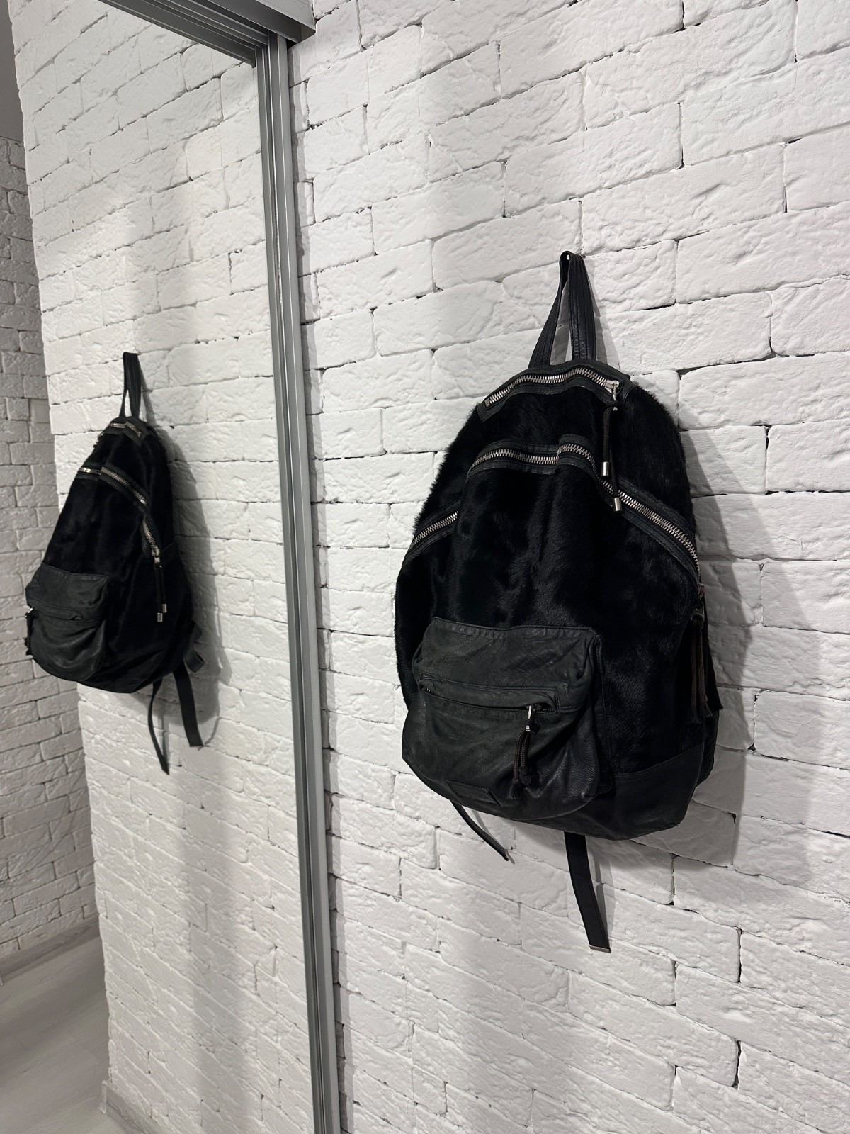 Balmain Leather & Pony Hair Backpack – Rare Archive Piece