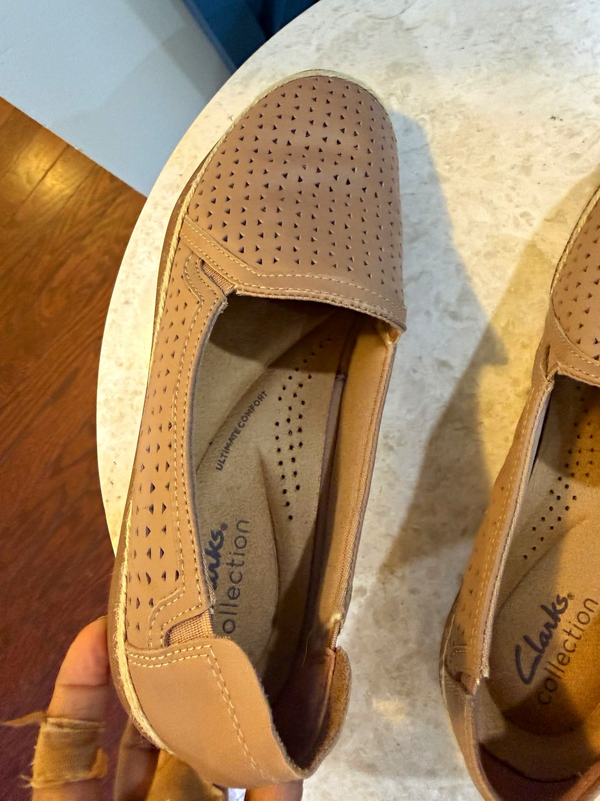 Clarks Collection Ultimate Comfort Women’s Tan Leather Slip-On Flats US 7.5 D Clarks Collection Ultimate Comfort Women’s Tan Leather Slip-On Flats US 7.5 D