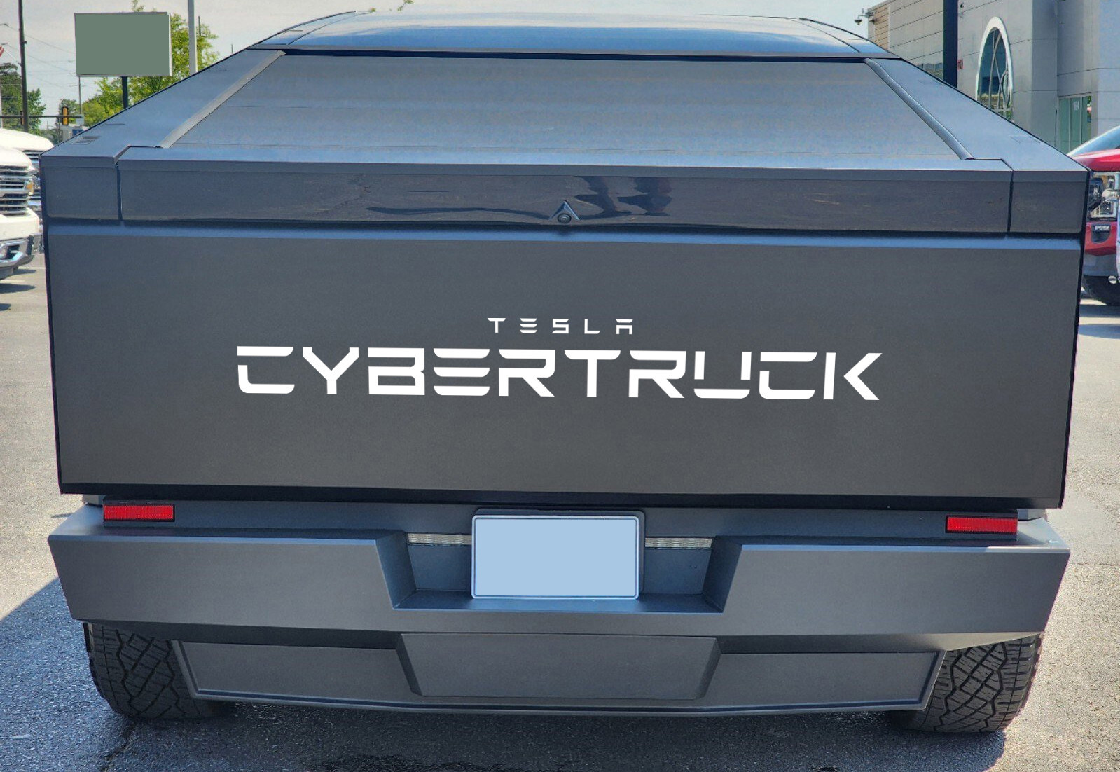 For Tesla Cybertruck Rear Bed Door Cybertruck Vinyl Decal