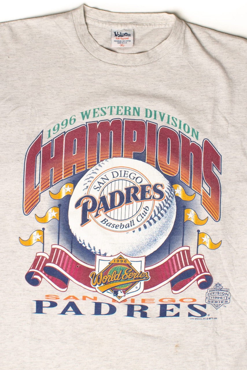Vtg San Diego Padres Western Division Champions T-Shirt 1996 S-5XL HN2031