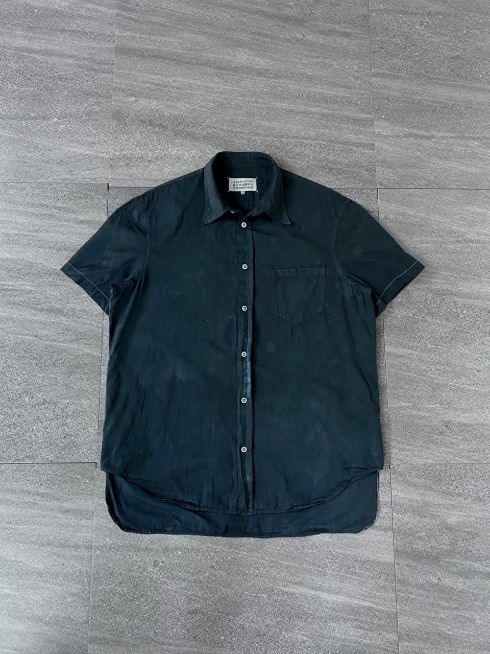 Maison Margiela Line 14 Short Sleeved Overdyed Shirt