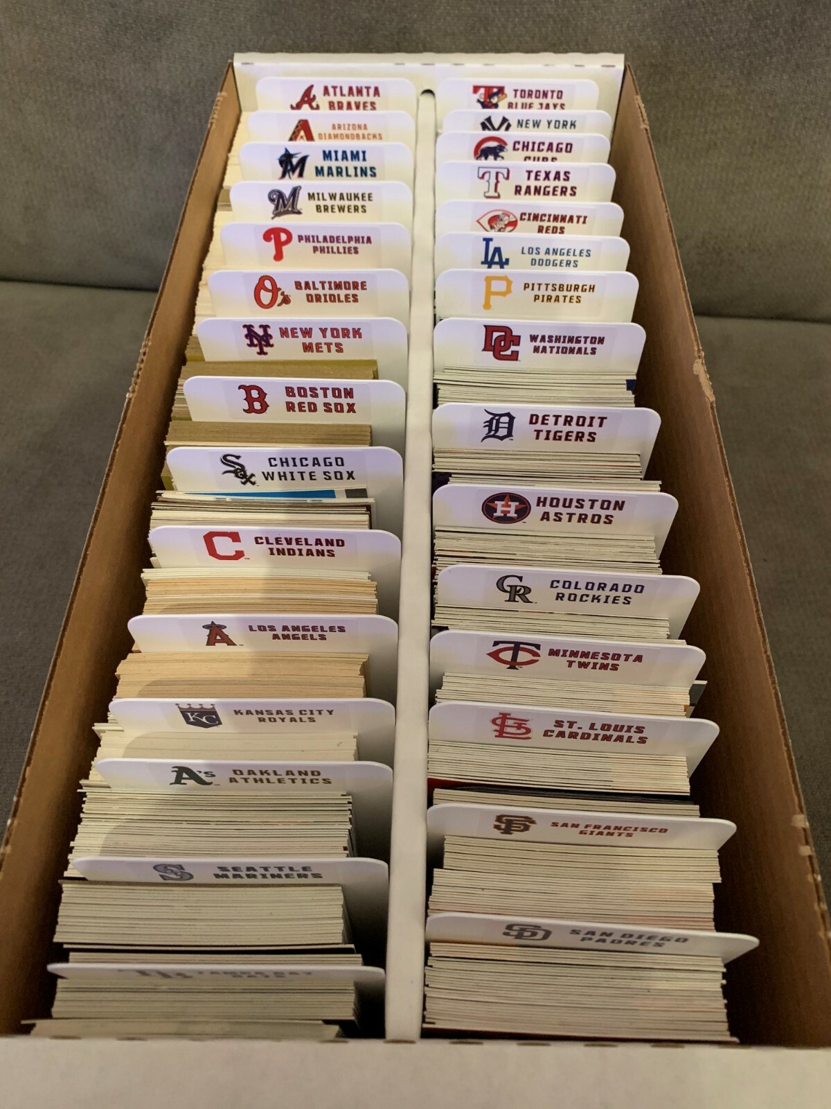 (30) TALL Sports Card Dividers With (30) FREE Customized MLB Logo Labels (30) TALL Sports Card Dividers With (30) FREE Customized MLB Logo Labels
