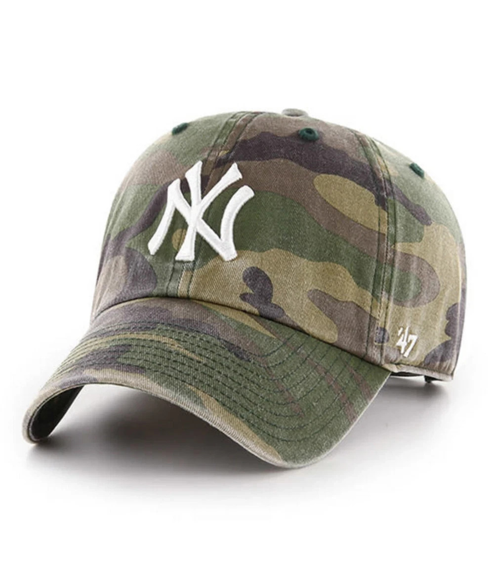 New York Yankees \'47 Brand Camo Clean Up Adjustable Dad Hat