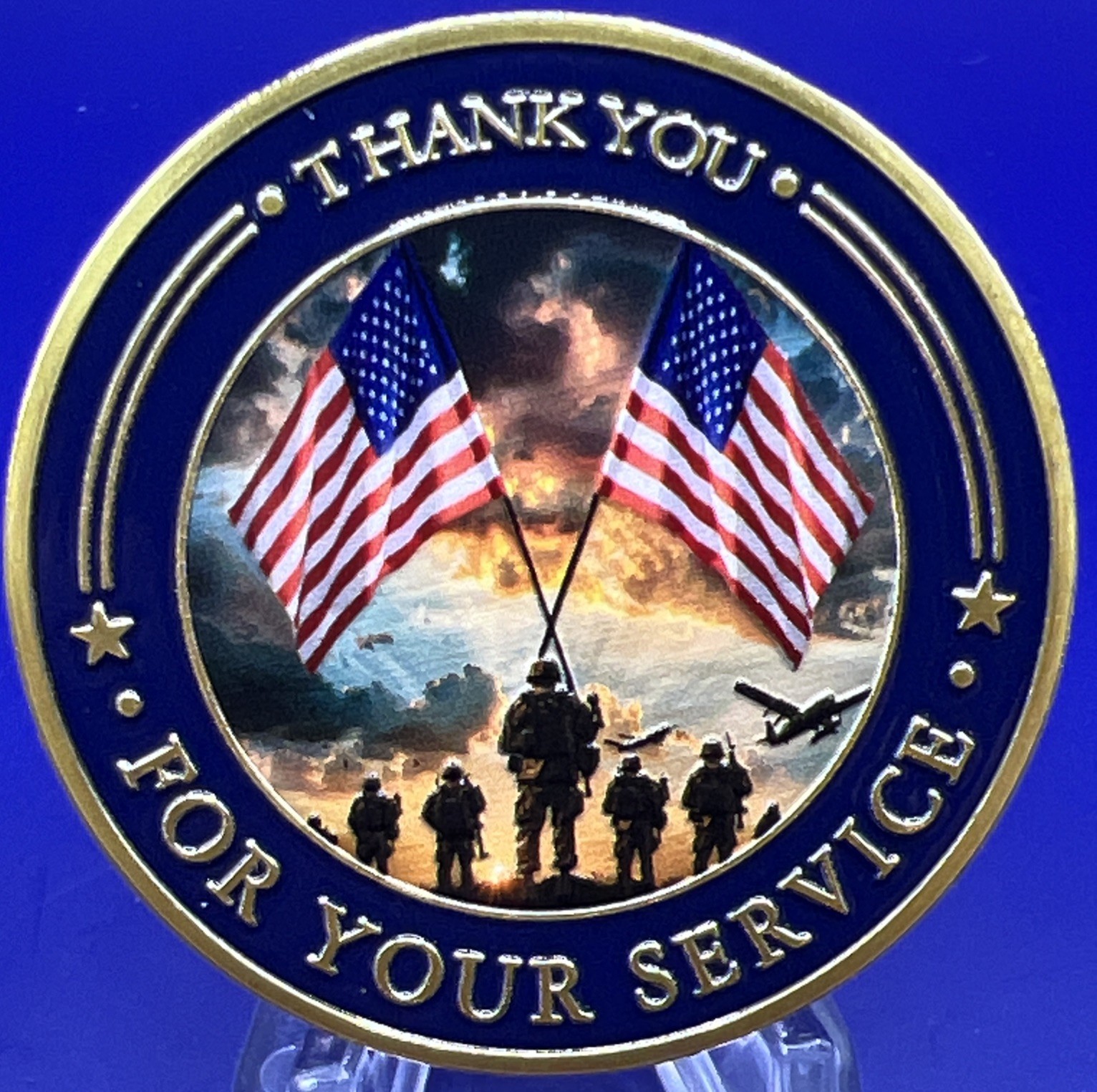 *10 PCS Thank You for Your Service Veteran Challenge Coin With American Flags *10 PCS Thank You for Your Service Veteran Challenge Coin With American Flags