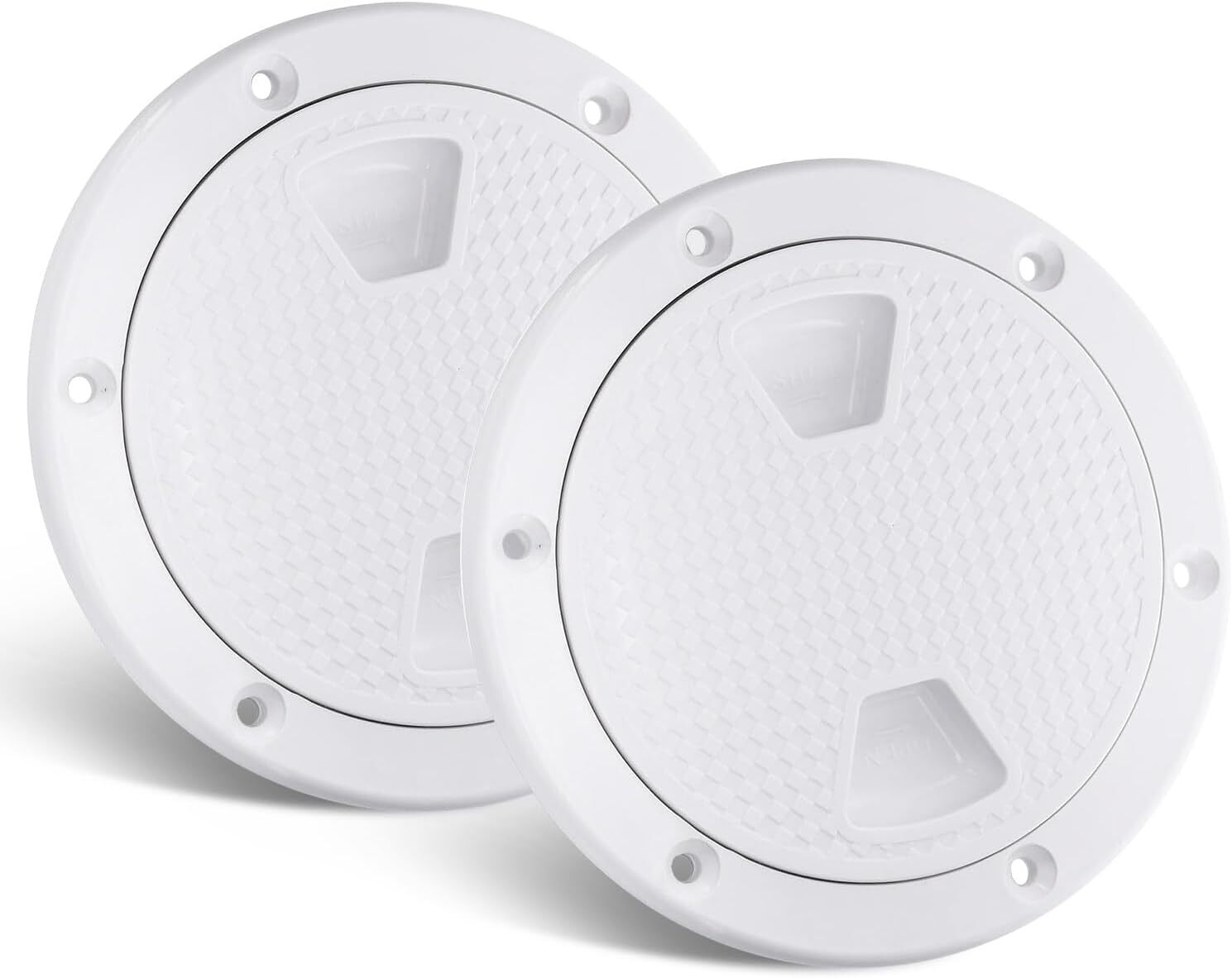 Pair Of 6 inch Boat Round NonSlip Inspection Hatch Boat Deck Hatch Access Cover