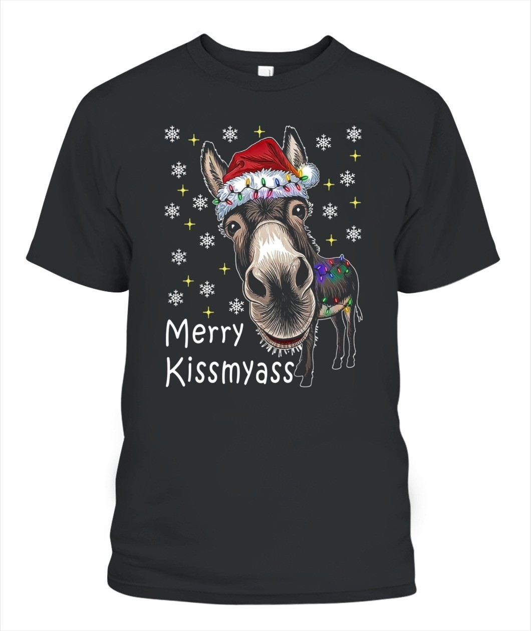 Funny Donkey Merry Kissmas T-Shirt