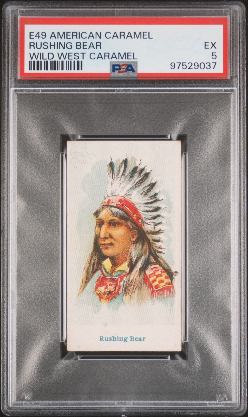 1910 E49 American Caramel Rushing Bear PSA 5 **Wild West Caramel**