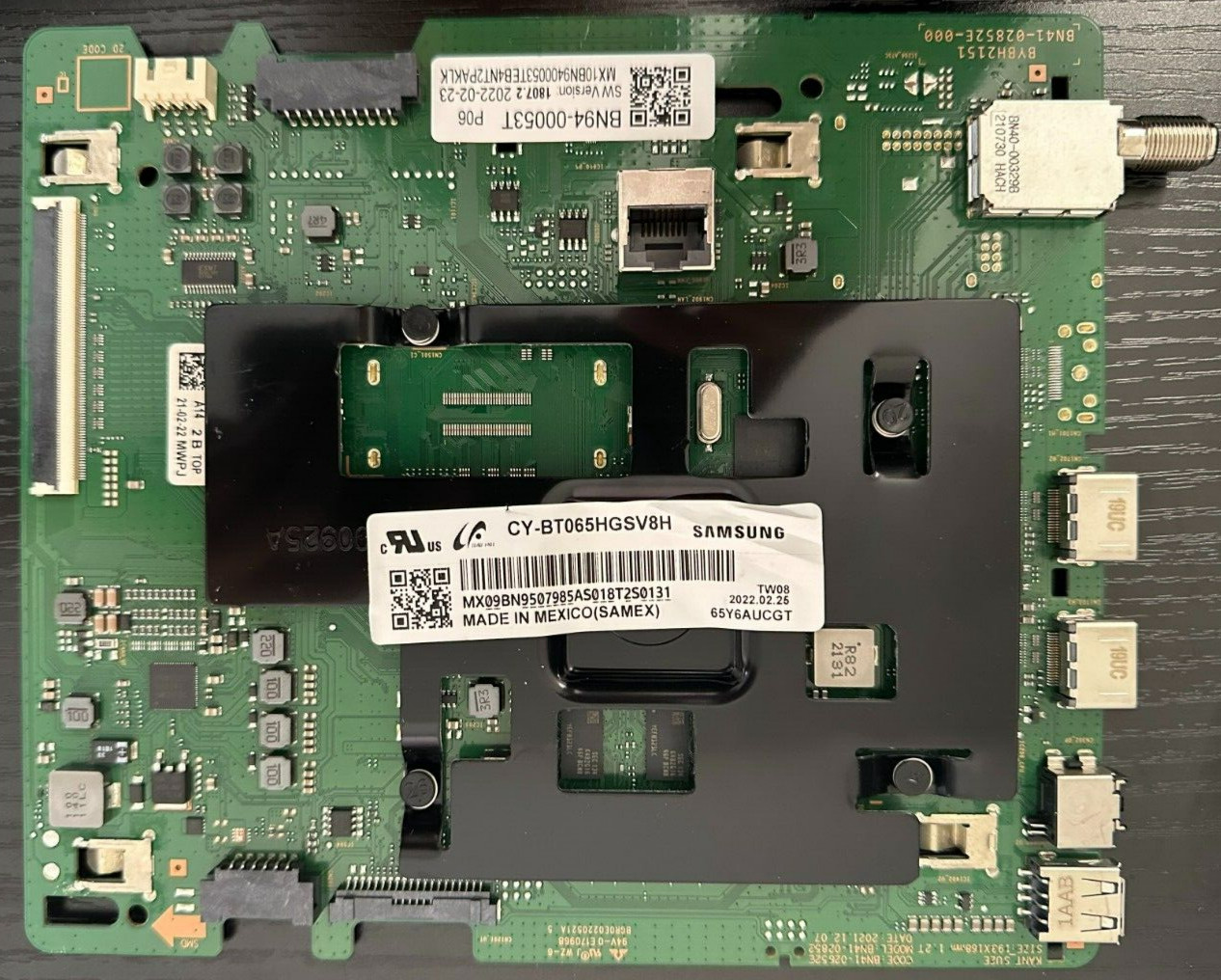 Samsung BN94-00053T Main Board for UN65TU7000FXZA, panel # CY-BT065HGSV8H