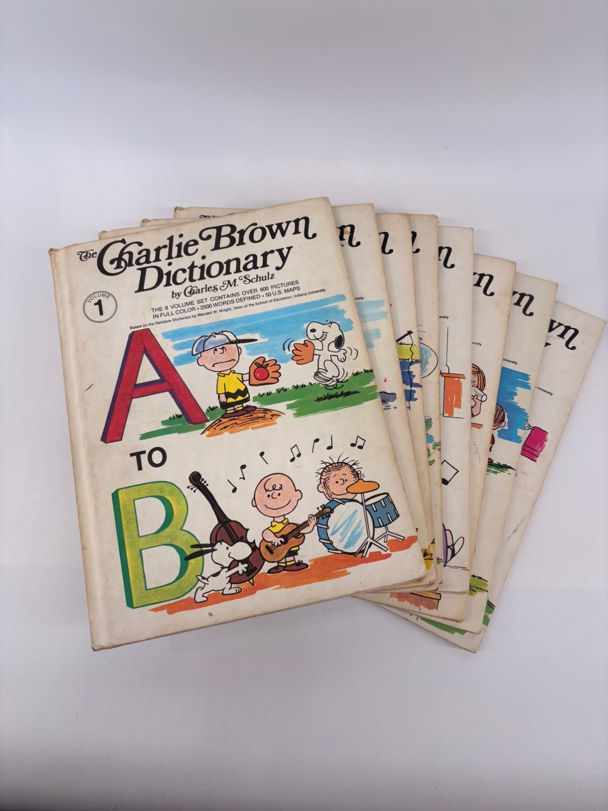 Vtg 1973 THE CHARLIE BROWN DICTIONARY Complete 8 Volume Book Set Charles Schultz Vtg 1973 THE CHARLIE BROWN DICTIONARY Complete 8 Volume Book Set Charles Schultz
