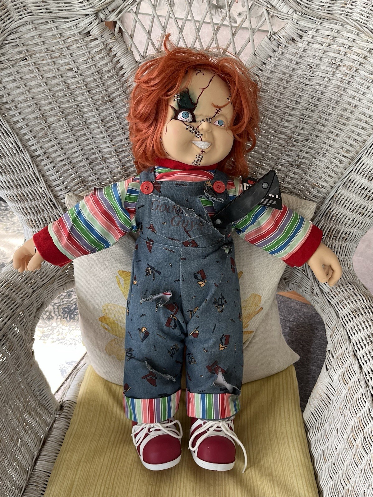 2018 Spencer’s Gifts Chucky Doll with Knife & Tag | Bride Of Chucky