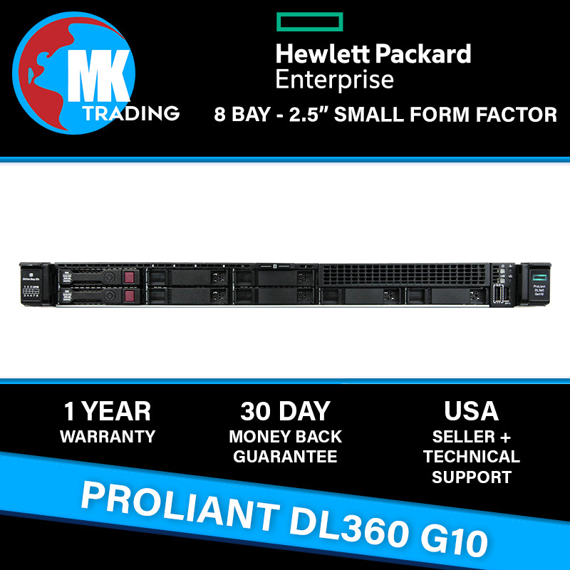 HPE ProLiant DL360 G10 8B SFF 1U Server -V1- Choose CPUs/RAM/Drives - Wholesale