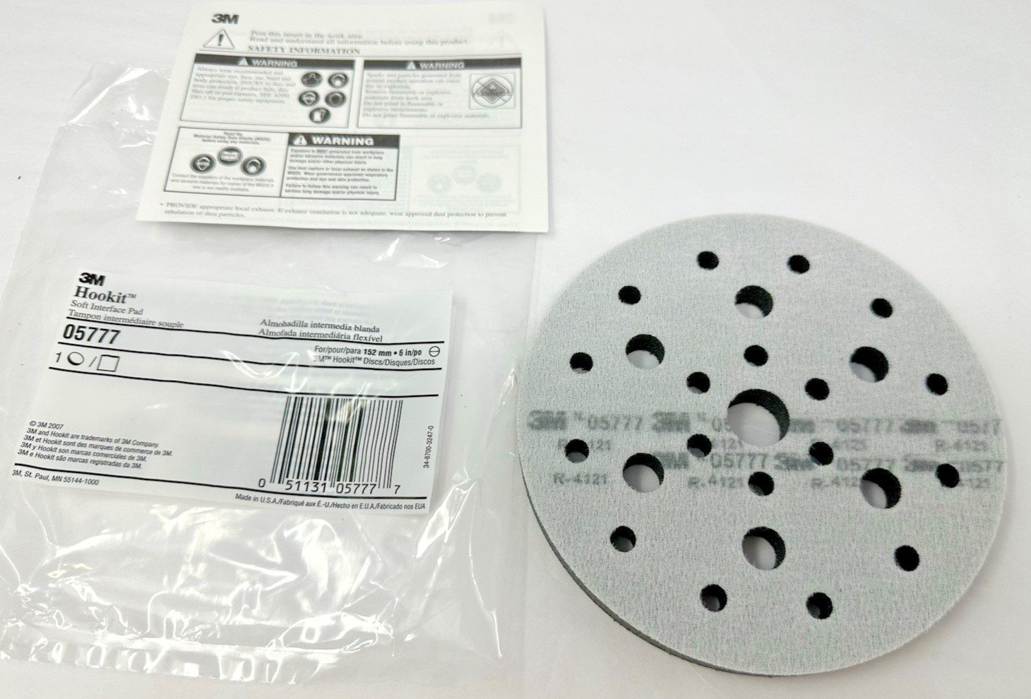 1 - NEW 3M  Hookit Soft Interface Pad, 6\