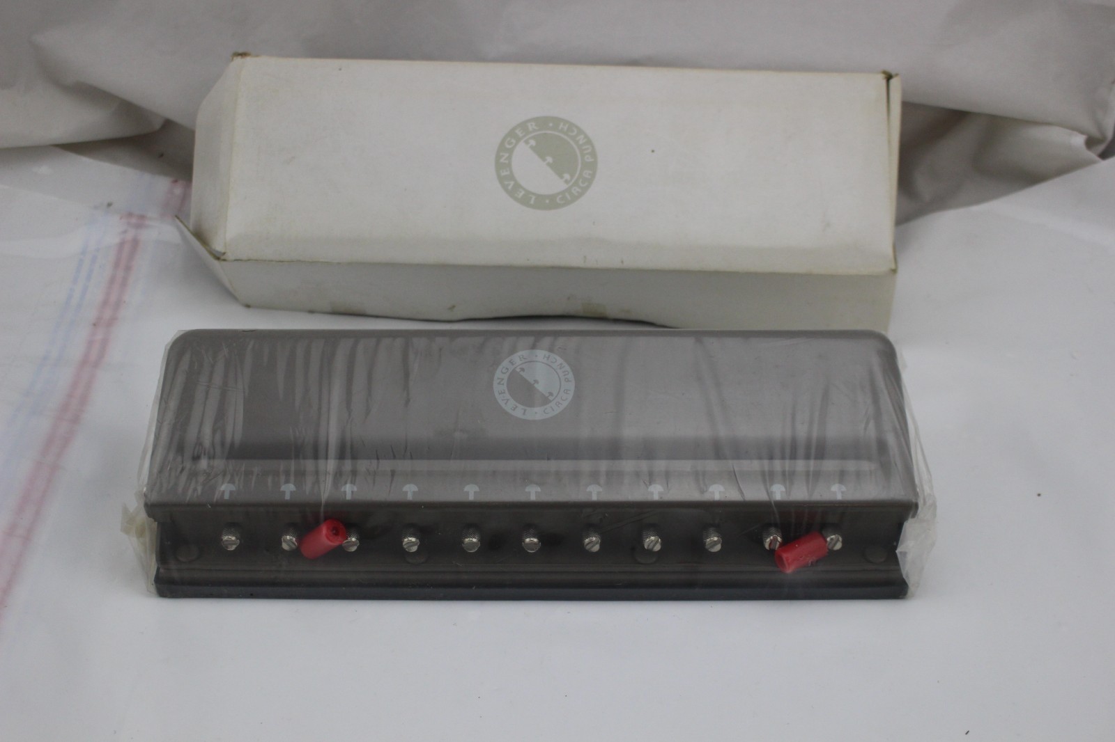 NIB - Levinger Circa 11 Hole Desk Paper Punch w/ Adjustable Slide