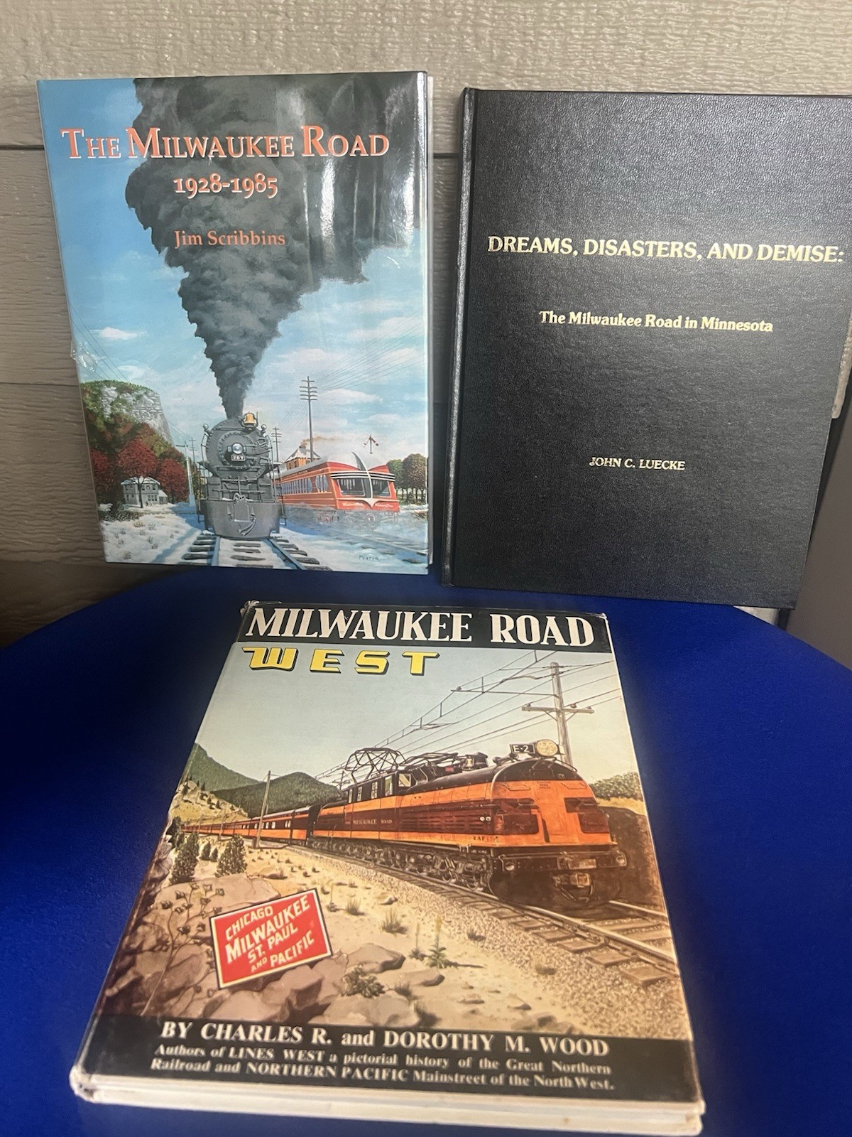 3 Vintage Milwaukee Road Railway Railroad Minnesota Hardcover History Books Nice