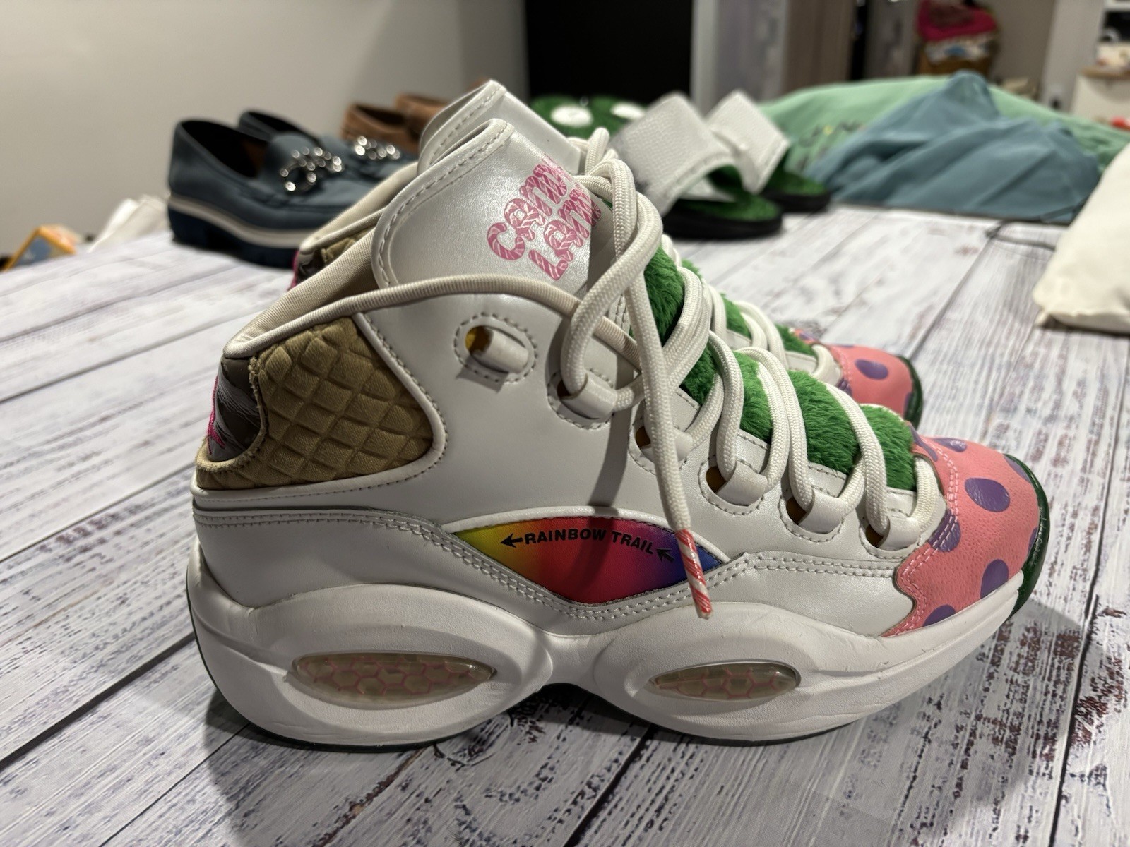 Mens Reebok Hasbro x Question Size 6.5 Mid Candy Land GREAT Condition 0512 Mens Reebok Hasbro x Question Size 6.5 Mid Candy Land GREAT Condition 0512