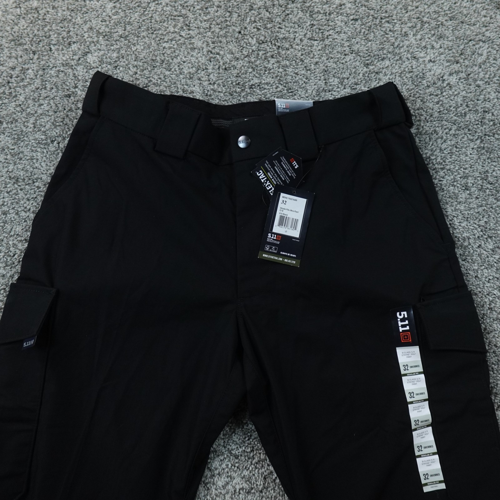 NEW 5.11 Tactical Pants Mens 32X32 Black Stryke Flex Tac Cargo Utility Stretch