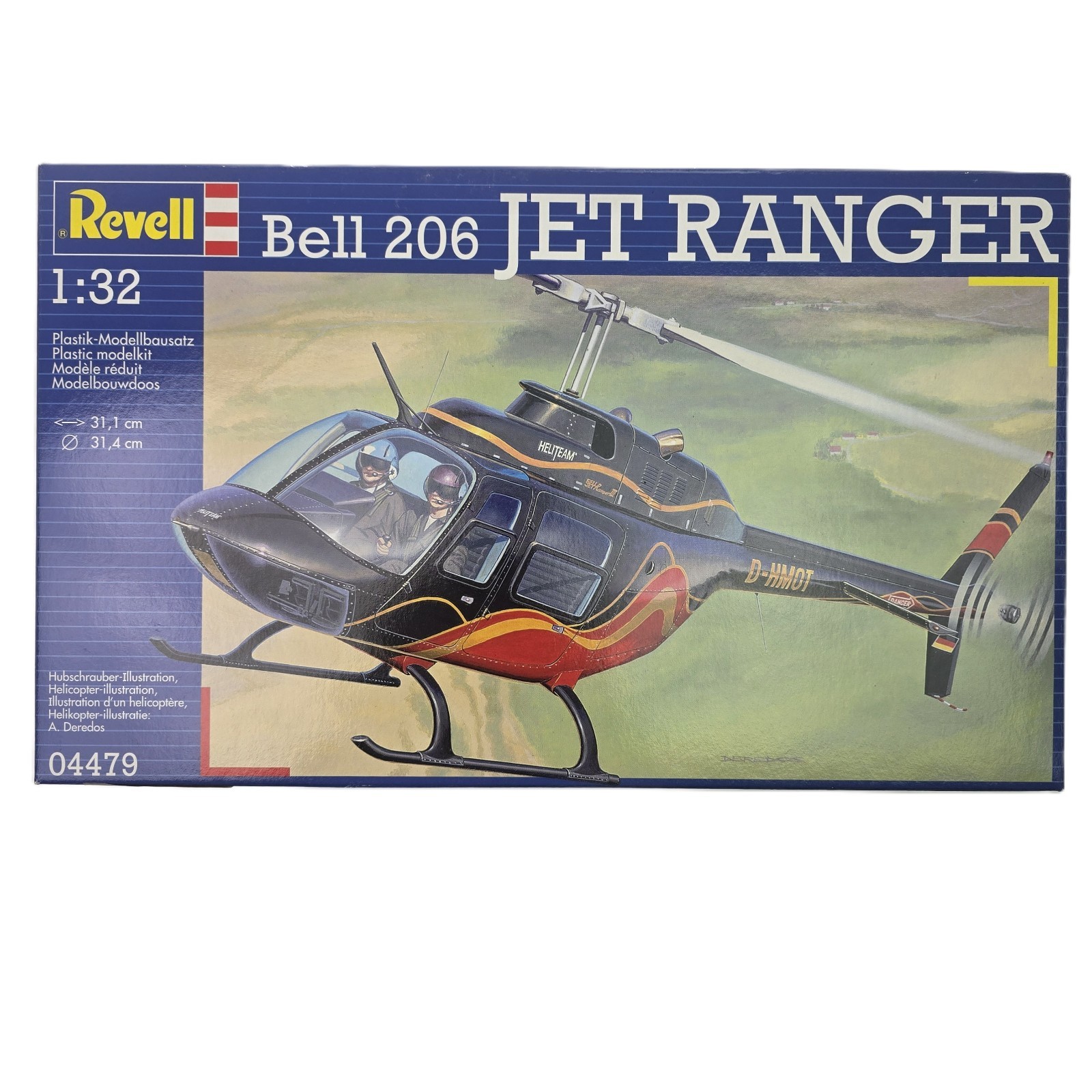Revell 1/32 Bell 206 Jet Ranger Helicopter Plastic Model Kit 04479