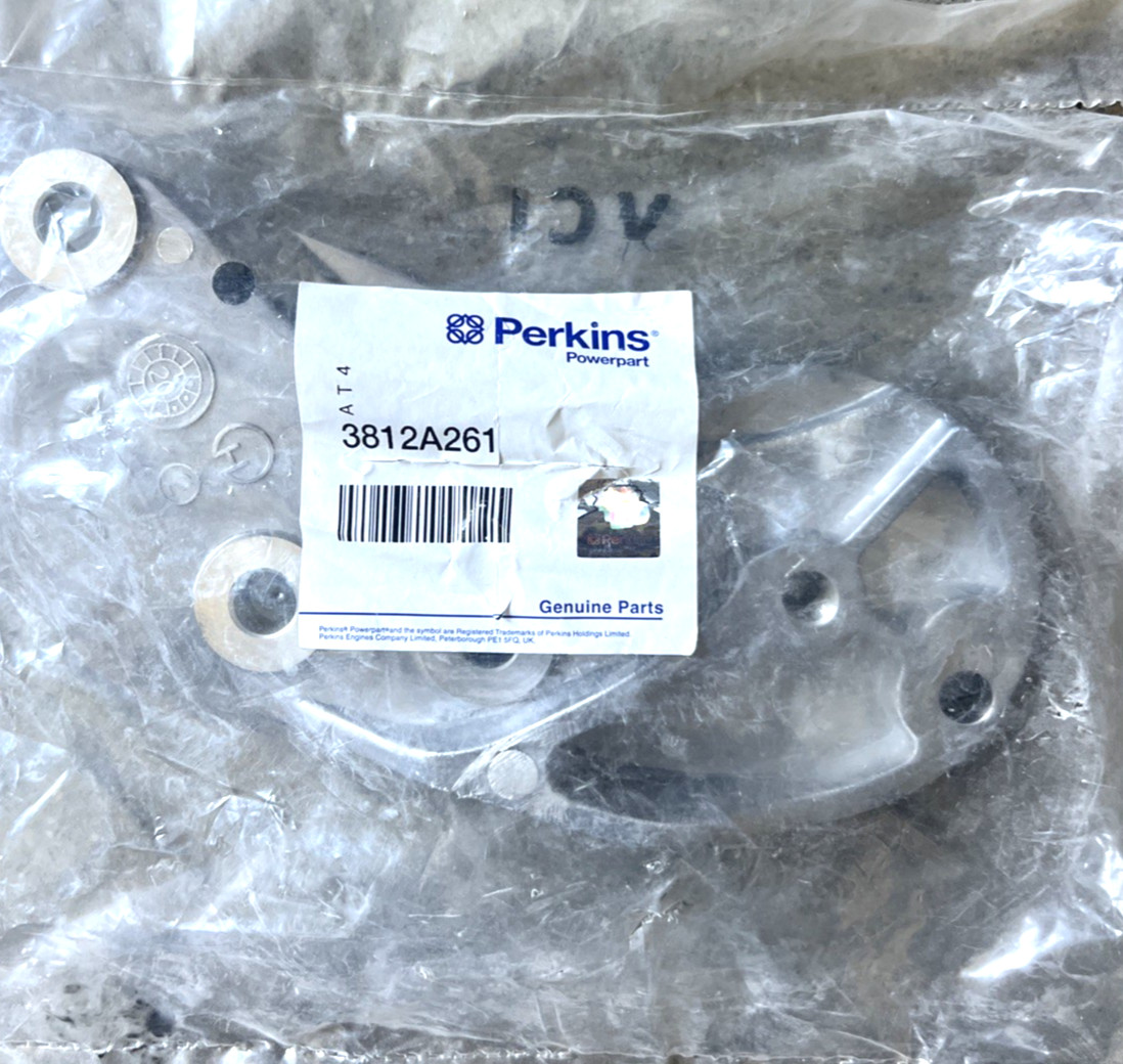 NEW- OEM Genuine Perkins 3812A261 Belt Tensioner Mounting Plate C4.4 C6.6 NOS