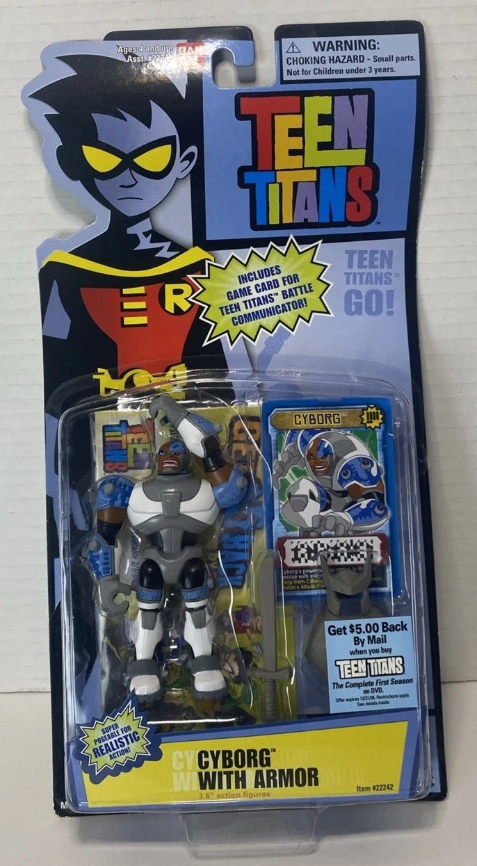 2005 Teen Titans CYBORG Action Figure BANDAI JLU Justice League DC COMICS carded 2005 Teen Titans CYBORG Action Figure BANDAI JLU Justice League DC COMICS carded