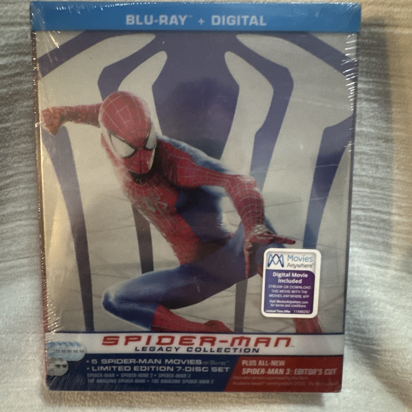 Spider-Man Legacy Collection Steelbook Blu-ray + Digital New Sealed