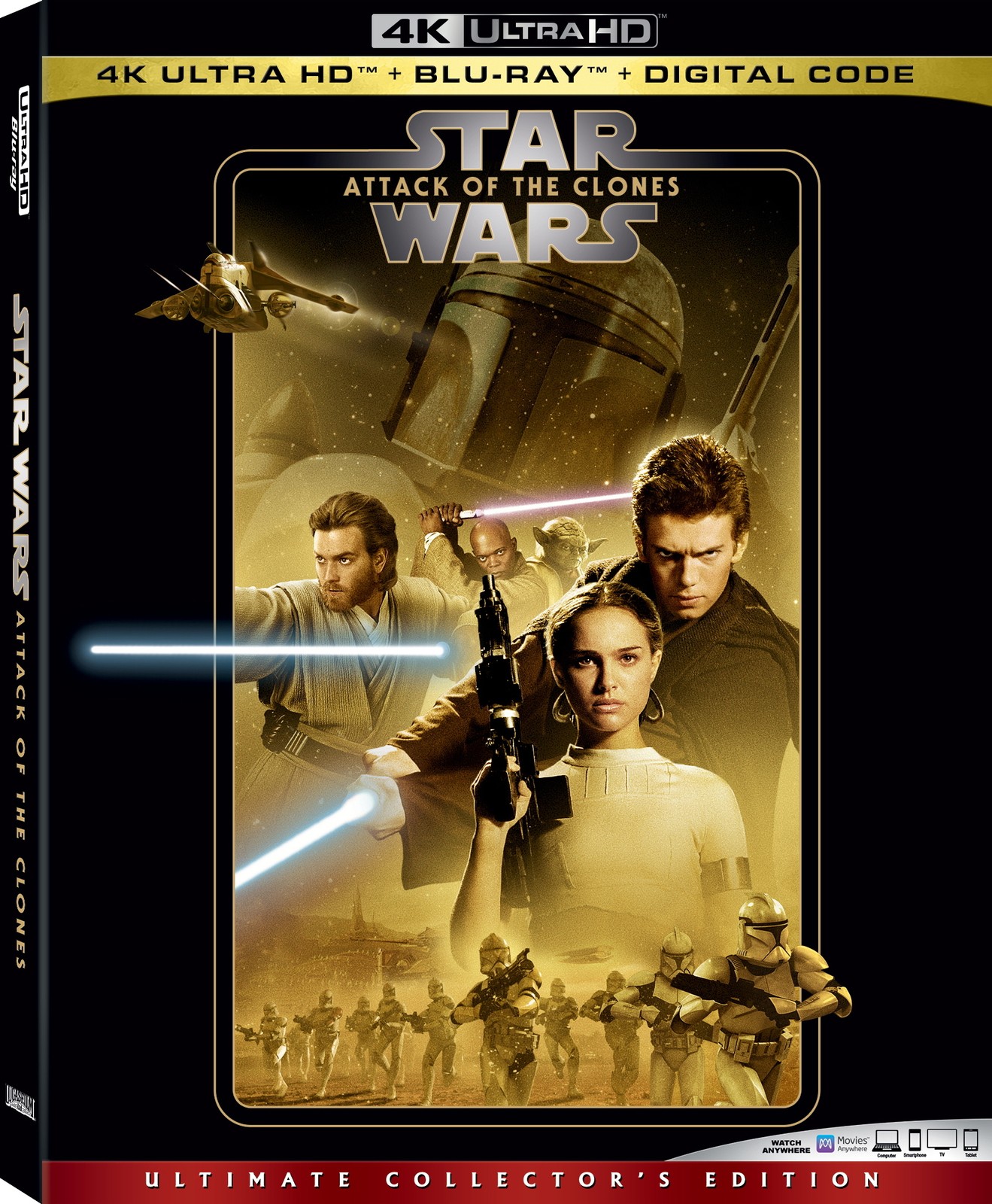 Star Wars: Episode II - Attack Of The Clones (4K / Blu-ray + Digital) New Star Wars: Episode II - Attack Of The Clones (4K / Blu-ray + Digital) New