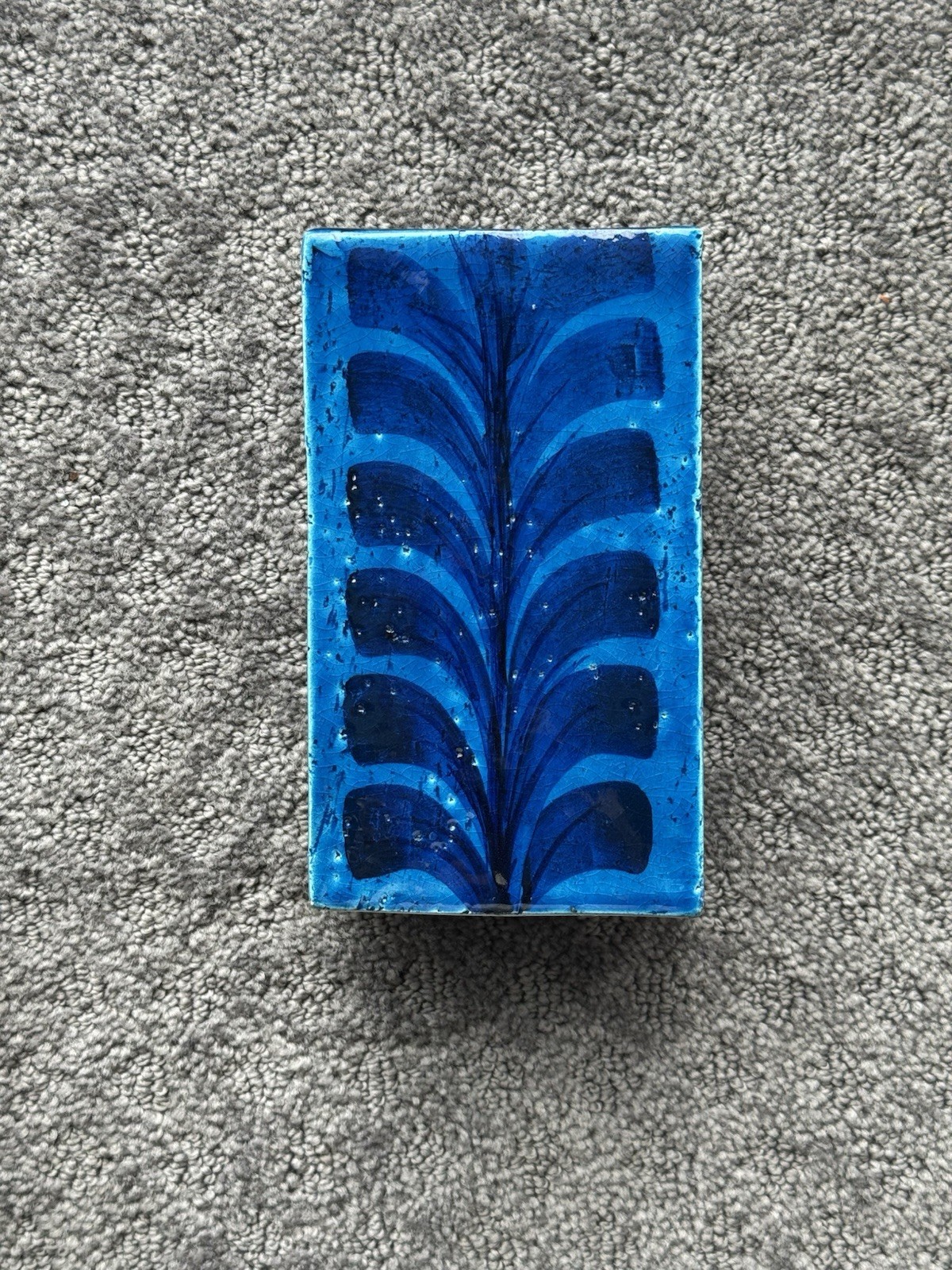 Vintage Aldo Londi For Bitossi Slab Block Vase Italian McM Pottery Retro Decor