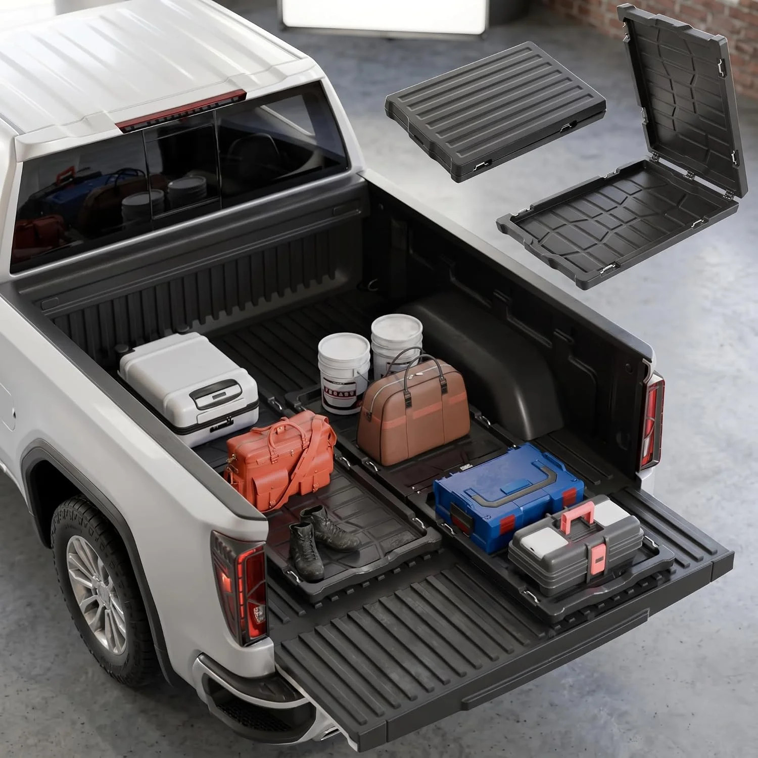 Truck Bed Cargo Tray Bedslide Sliding Truck Bed Organizer Heavy-Duty For Any Ful