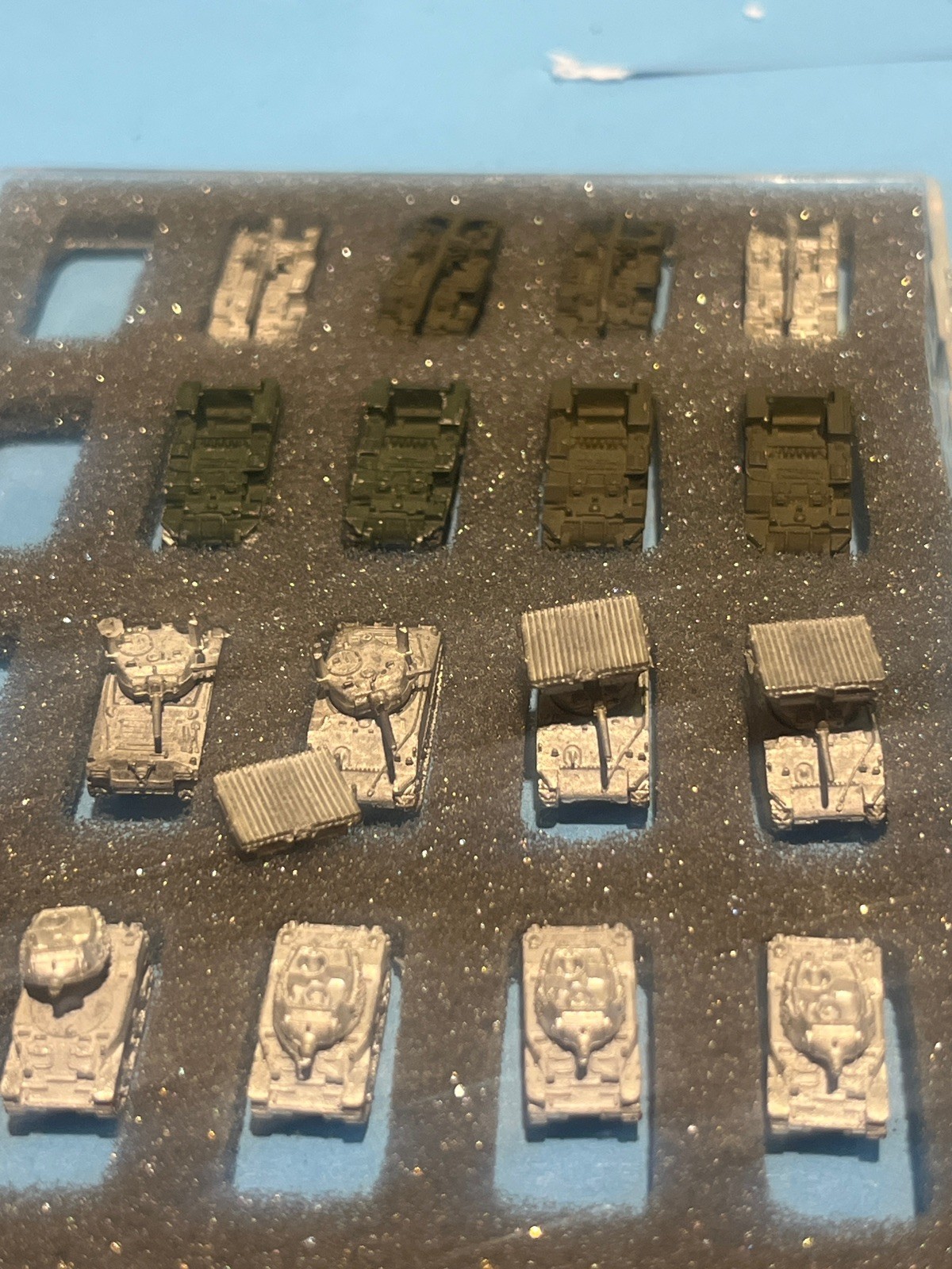 🔥1:285 GHQ Micro Armour WWII US M4 Sherman Tank Lot Metal Miniatures 17 pcs 🔥